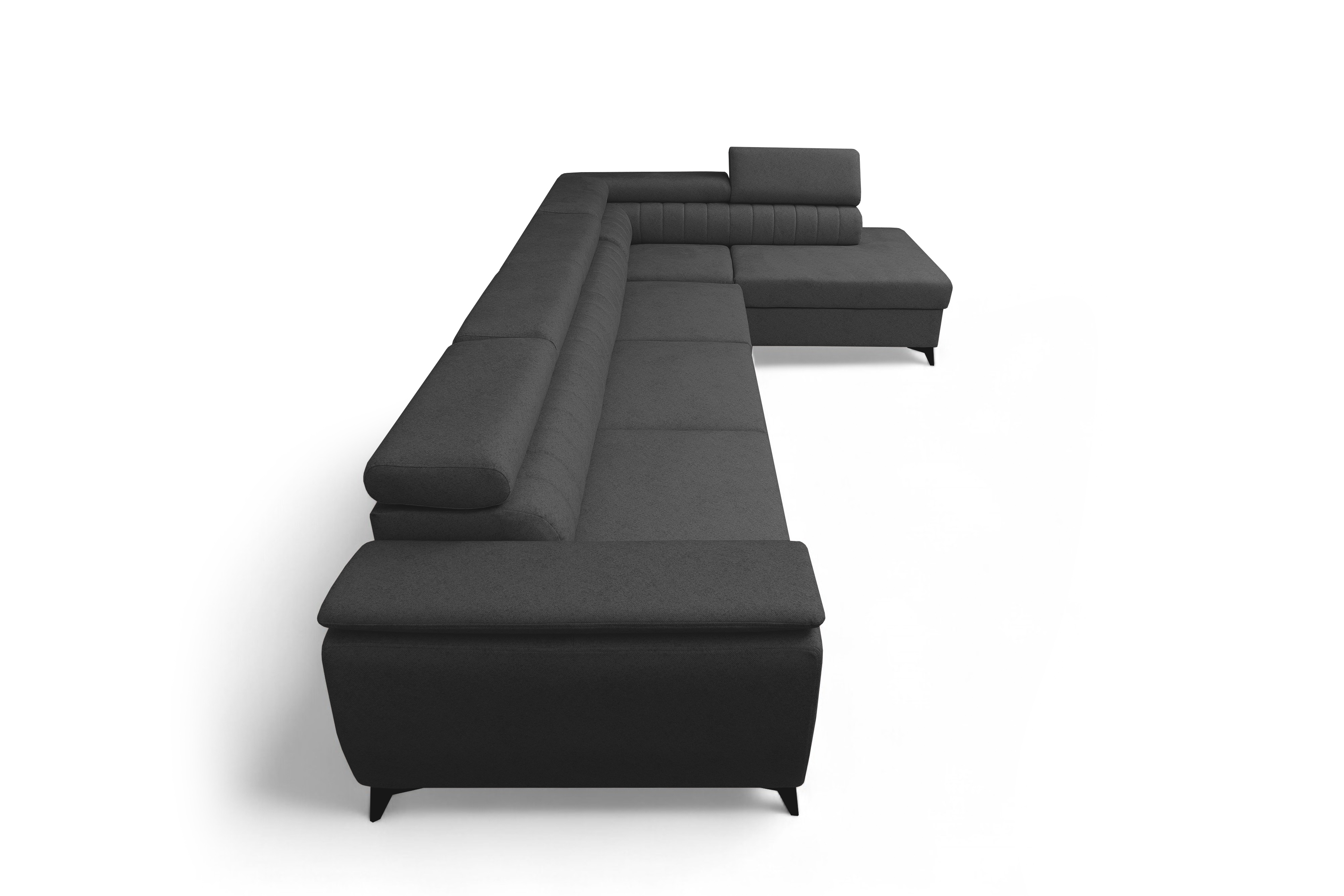 Rohová sedacia súprava Monrose Maxi s funkciou spania pravá - sivá pletenina Ado 1617 Rohová sedacia súprava Monrose Maxi s funkciou spánku pravá strana - šedá plecionka Ado 1617