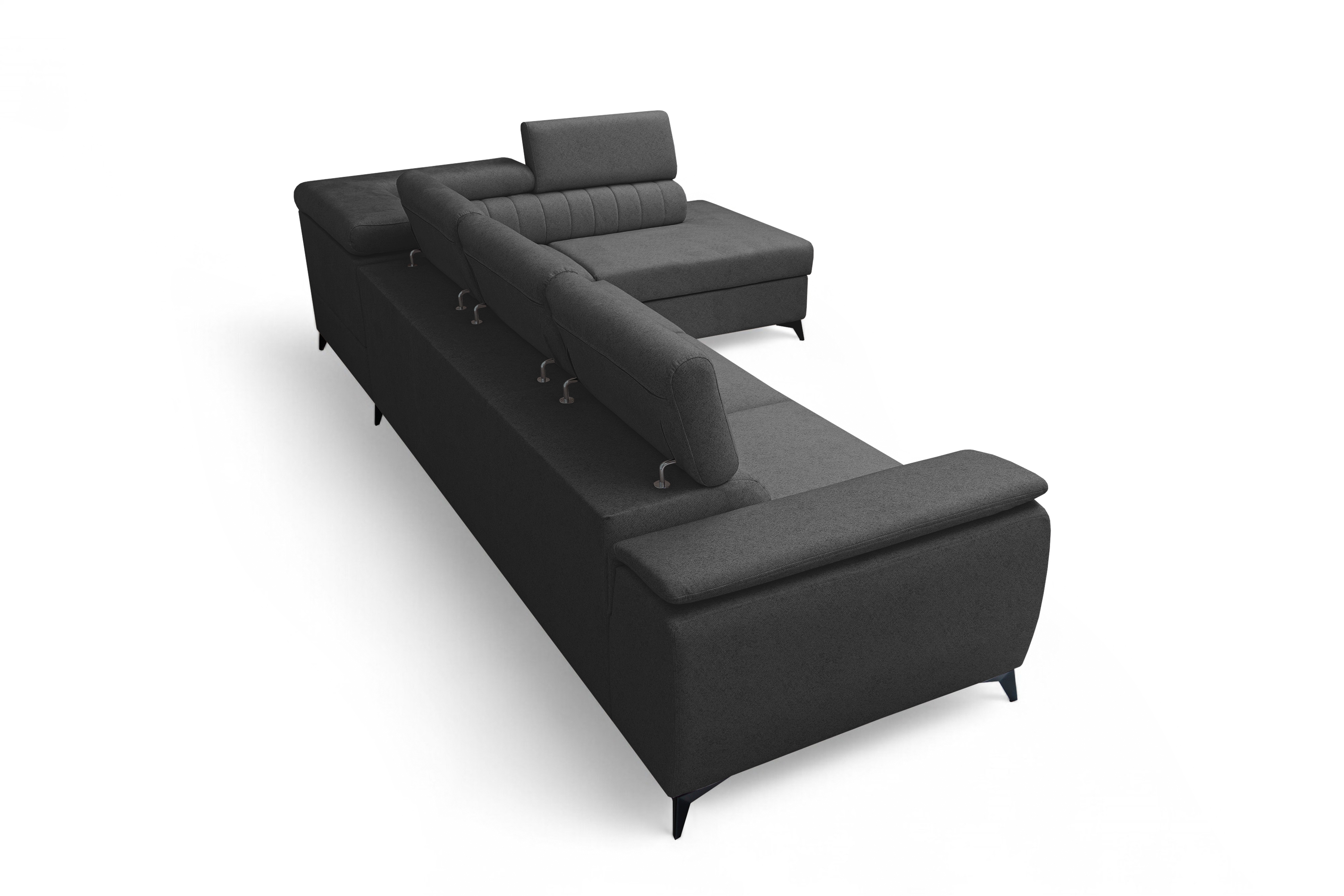 Rohová sedacia súprava Monrose Maxi s funkciou spania pravá - sivá pletenina Ado 1617 Rohová sedacia súprava Monrose Maxi s funkciou spánku pravá strana - šedá plecionka Ado 1617