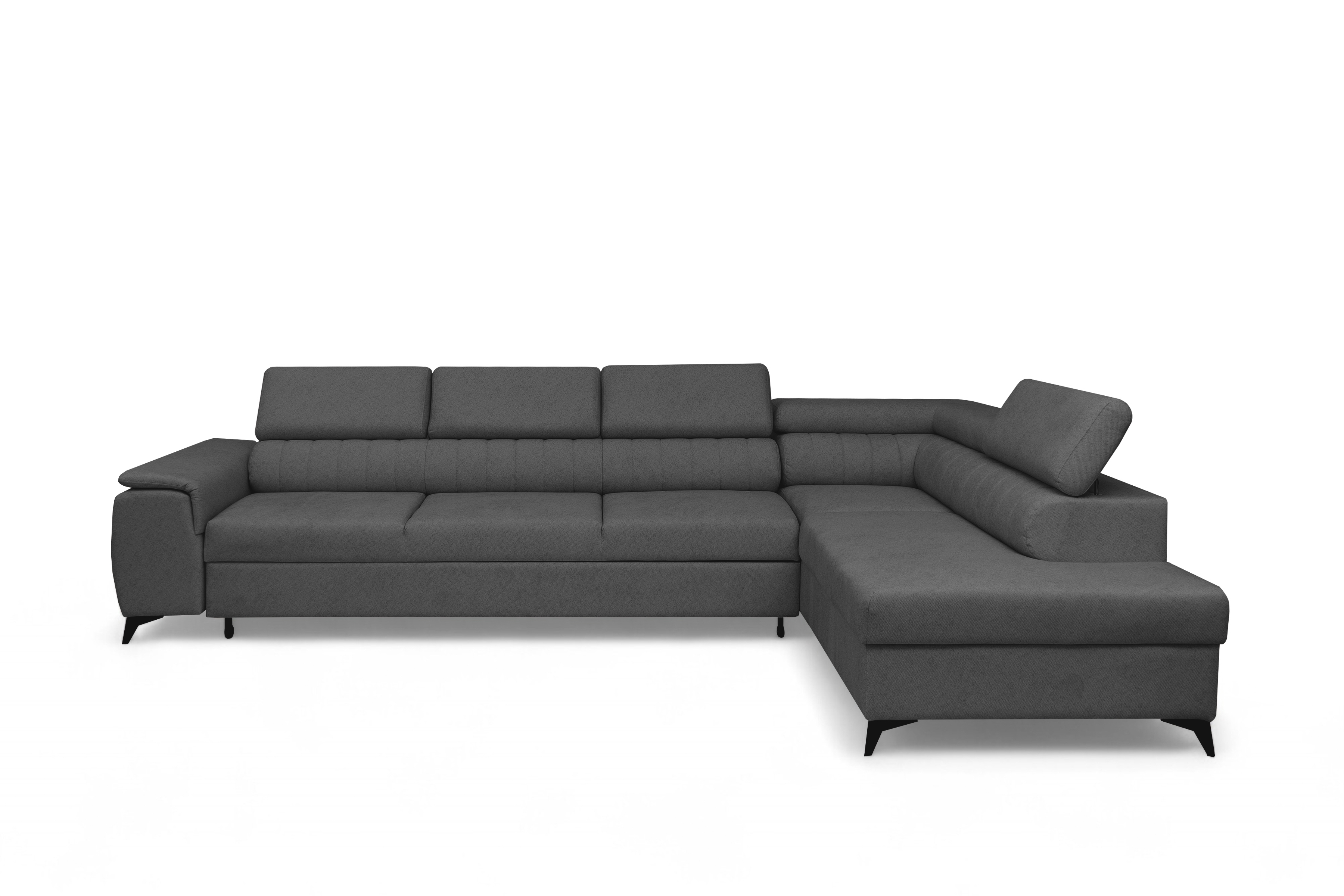 Rohová sedacia súprava Monrose Maxi s funkciou spania pravá - sivá pletenina Ado 1617 Rohová sedacia súprava Monrose Maxi s funkciou spánku pravá strana - šedá plecionka Ado 1617