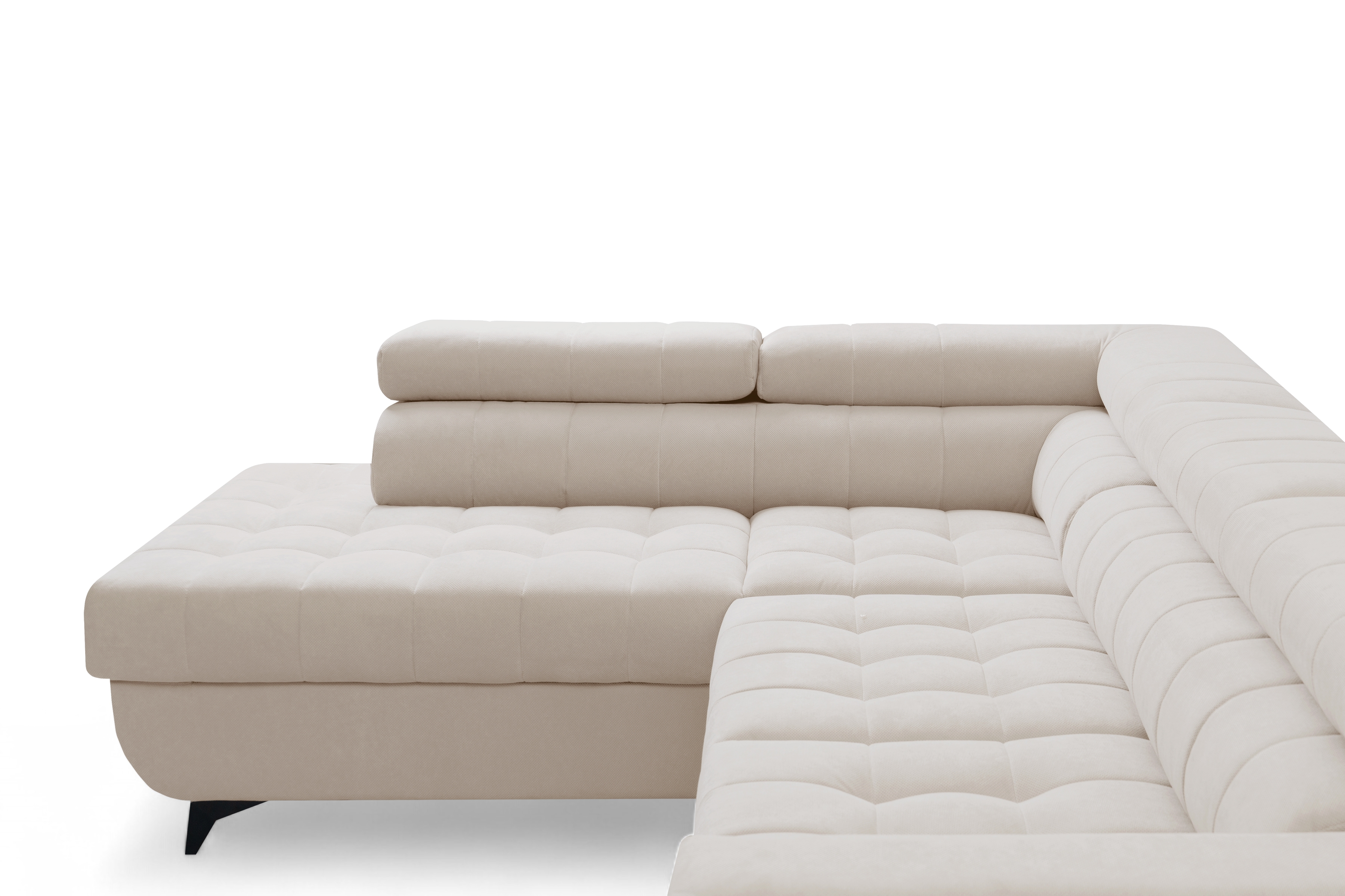 Rozkládací rohová sedací souprava Nardo L levá - béžová Pretty 03 Rohová sedací souprava Nardo L rozkládací levá - béžová plusz Pretty 03 