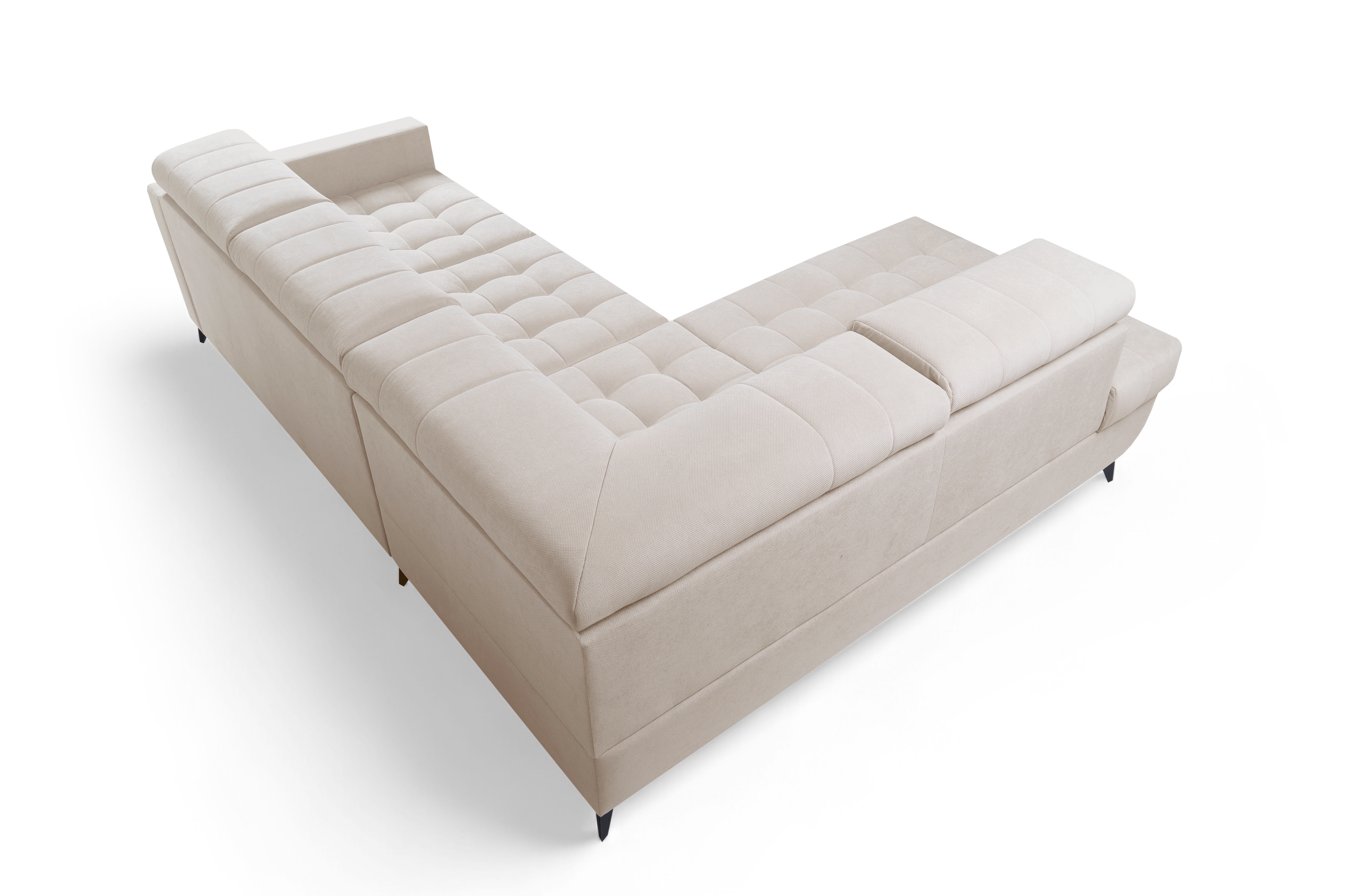 Rozkládací rohová sedací souprava Nardo L levá - béžová Pretty 03 Rohová sedací souprava Nardo L rozkládací levá - béžová plusz Pretty 03 