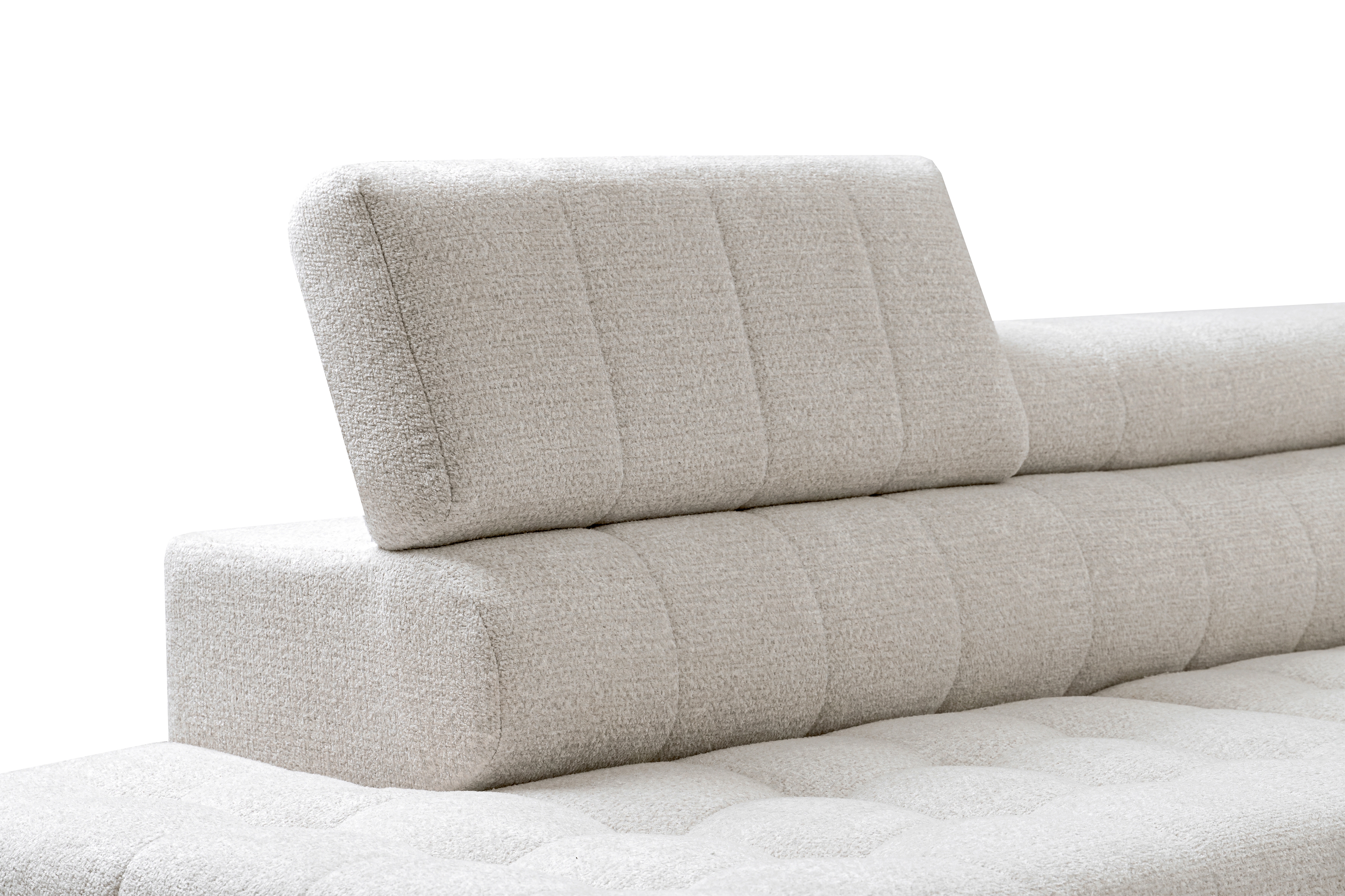 Rozkládací rohová sedací souprava Nardo L levá - béžová Taro 04 Rohová sedací souprava Nardo L rozkládací levá - béžová šenil latwoczyszczacy Taro 04