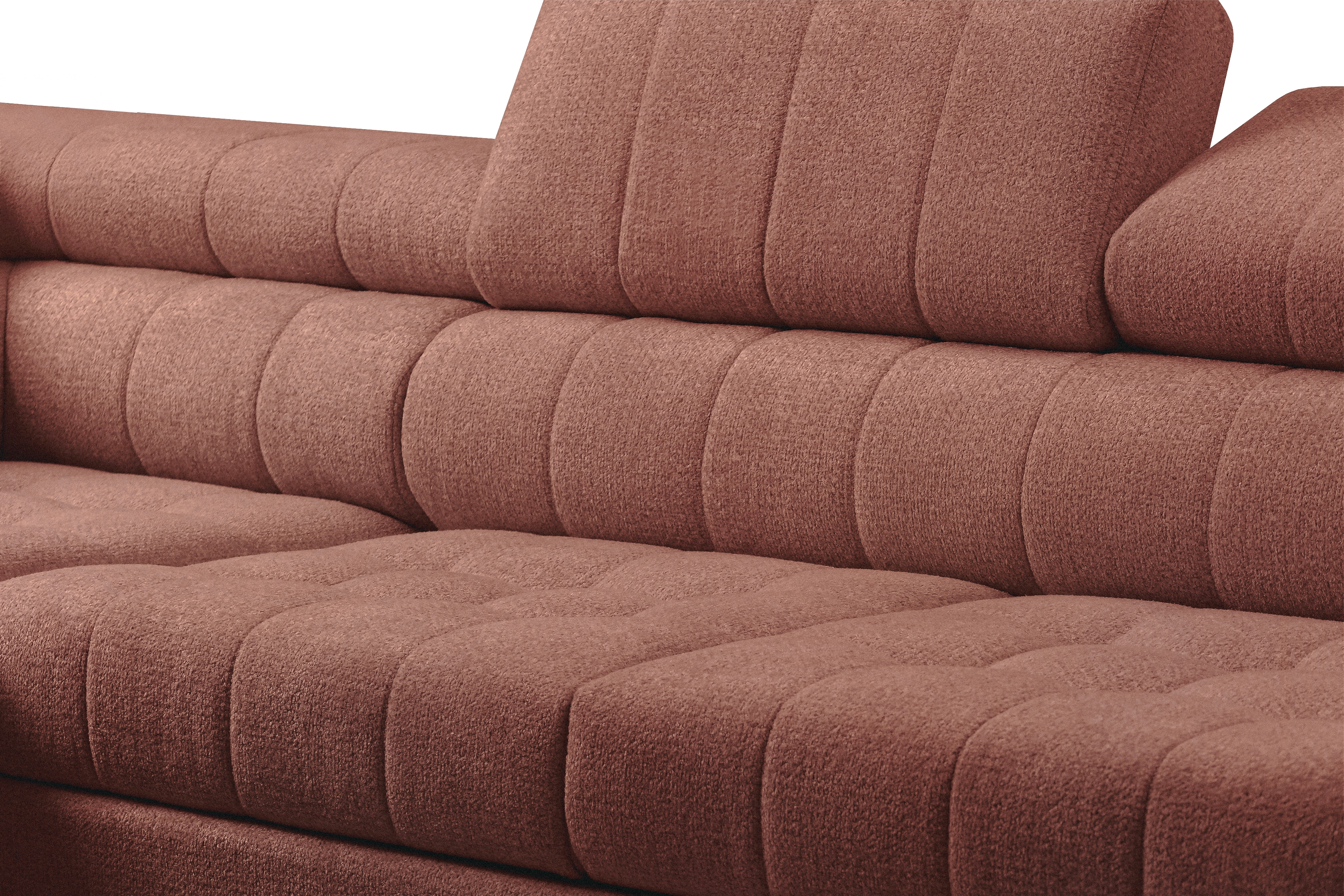 Rozkládací rohová sedací souprava Nardo L levá - hnědá Taro 57 Rohová sedací souprava Nardo L rozkládací levá - hnědá šenil latwoczyszczacy Taro 57