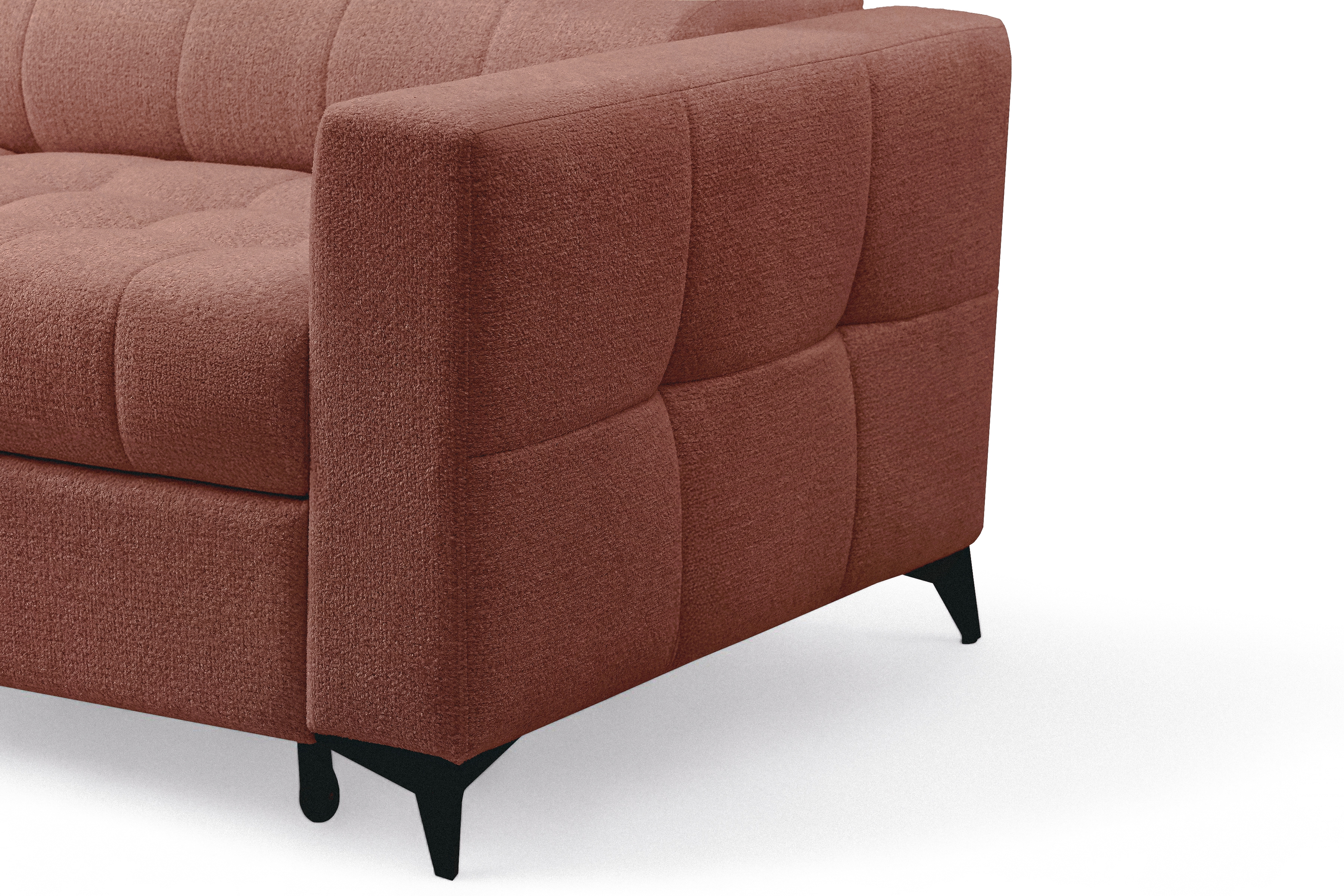 Rozkládací rohová sedací souprava Nardo L levá - hnědá Taro 57 Rohová sedací souprava Nardo L rozkládací levá - hnědá šenil latwoczyszczacy Taro 57