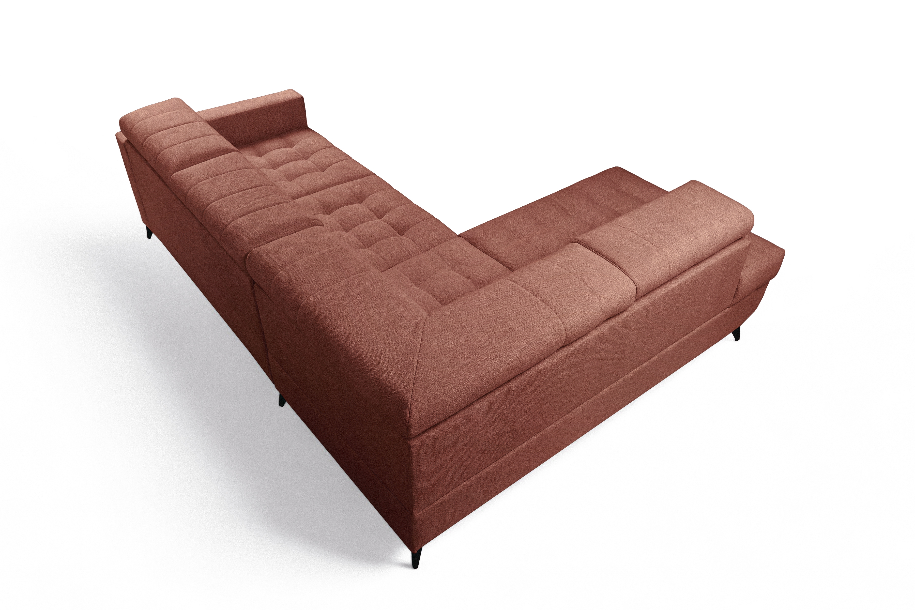 Rozkládací rohová sedací souprava Nardo L levá - hnědá Taro 57 Rohová sedací souprava Nardo L rozkládací levá - hnědá šenil latwoczyszczacy Taro 57