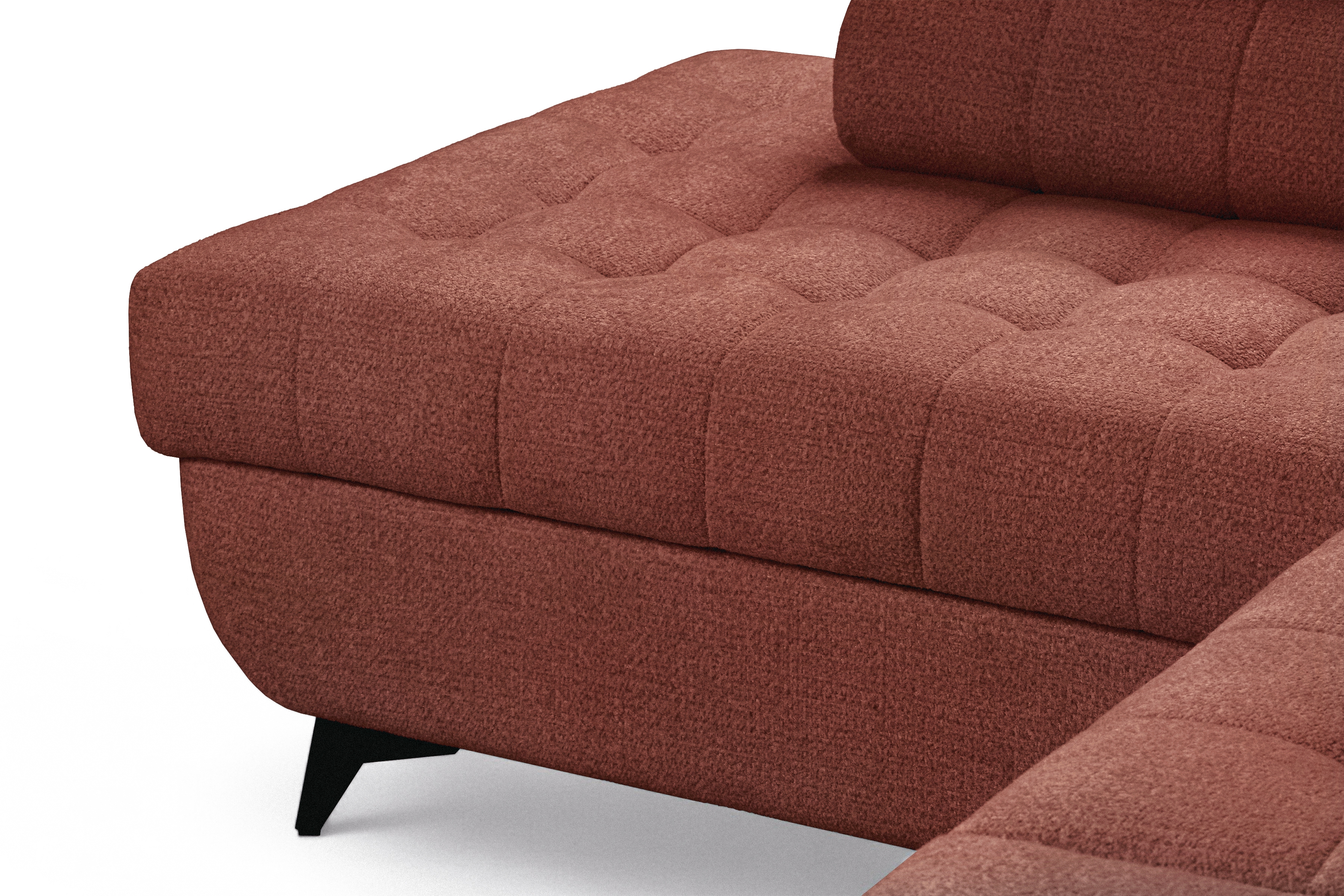 Rozkládací rohová sedací souprava Nardo L levá - hnědá Taro 57 Rohová sedací souprava Nardo L rozkládací levá - hnědá šenil latwoczyszczacy Taro 57