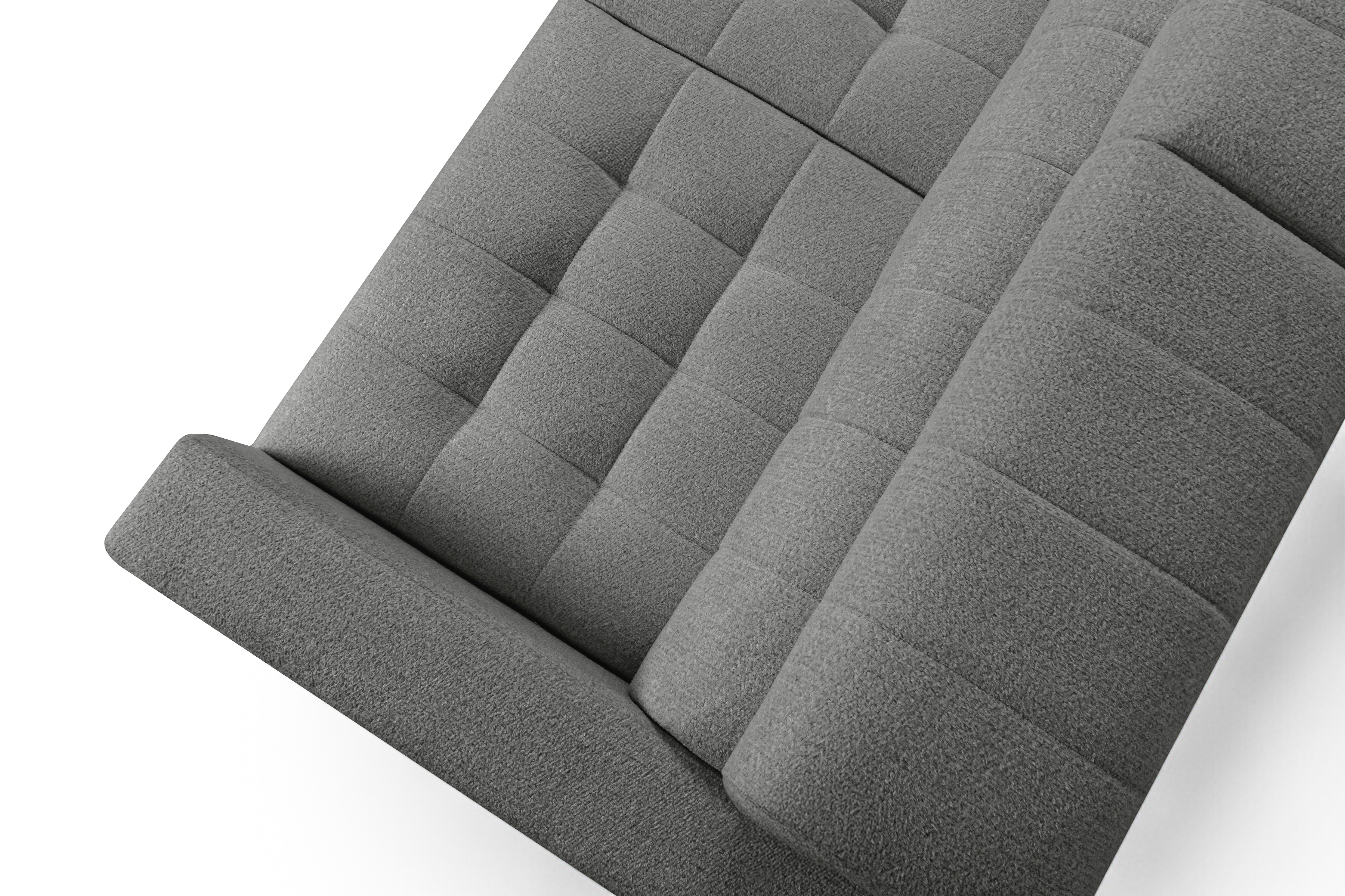 Rozkládací rohová sedací souprava Nardo L levá - šedá Taro 97 Rohová sedací souprava Nardo L rozkládací levá - šedá šenil latwoczyszczacy Taro 97