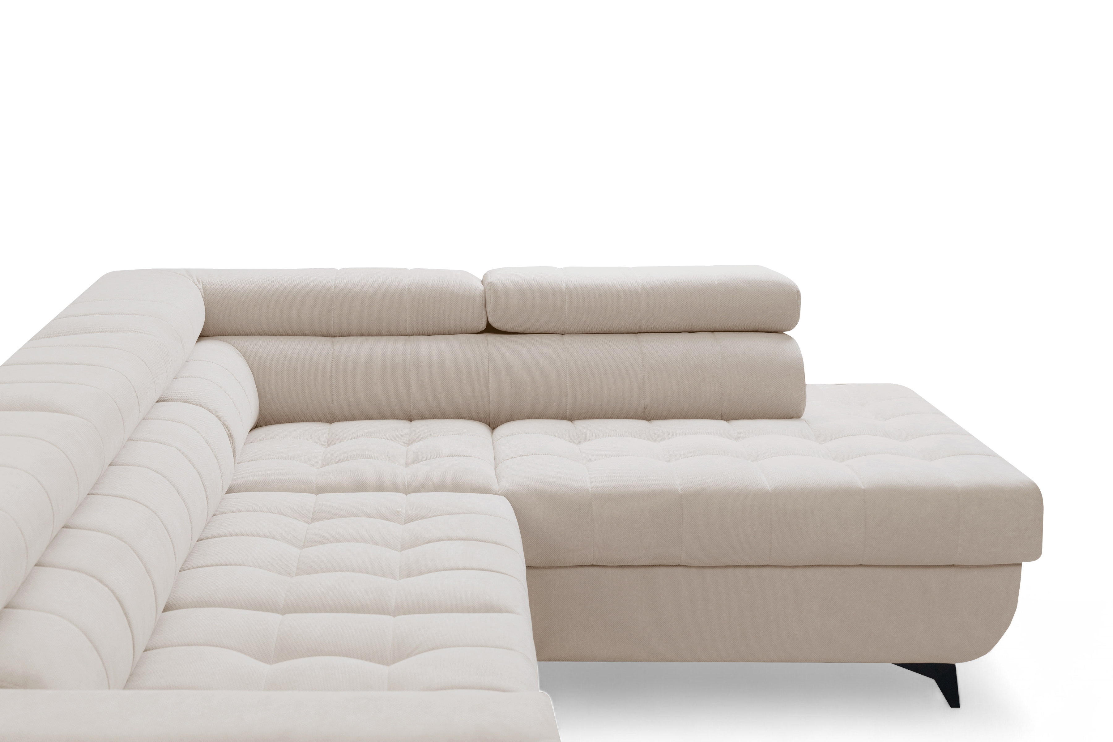 Rozkládací rohová sedací souprava Nardo L pravá - béžová Pretty 03 Rohová sedací souprava Nardo L rozkládací pravá - béžová plusz Pretty 03 