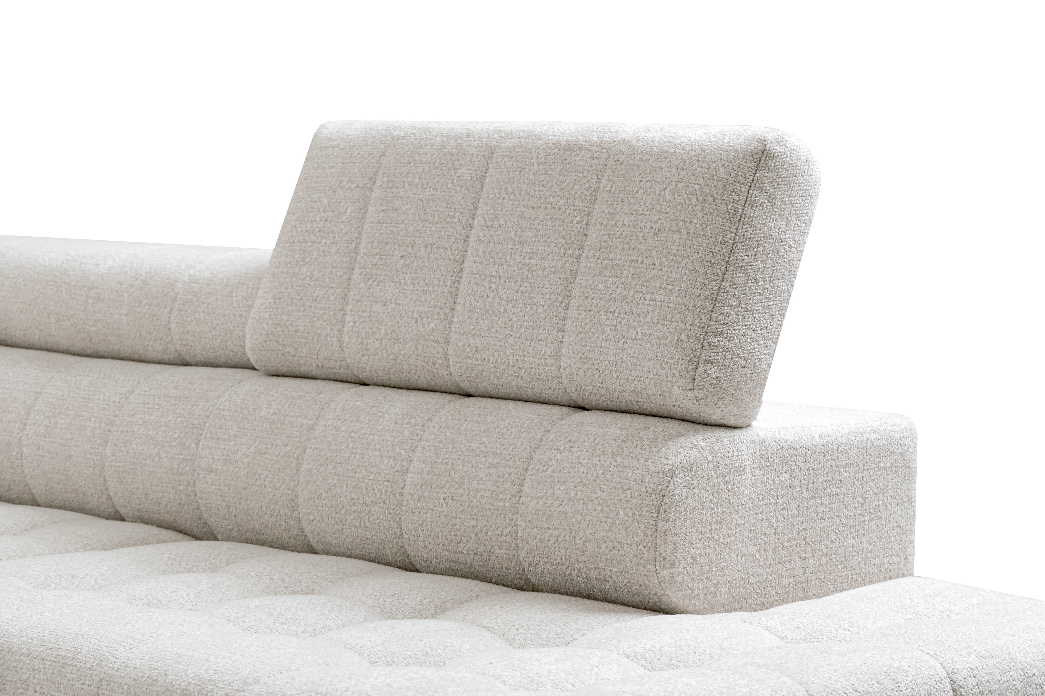 Rozkládací rohová sedací souprava Nardo L pravá - béžová Taro 04 Rohová sedací souprava Nardo L rozkládací pravá - béžová šenil latwoczyszczacy Taro 04 