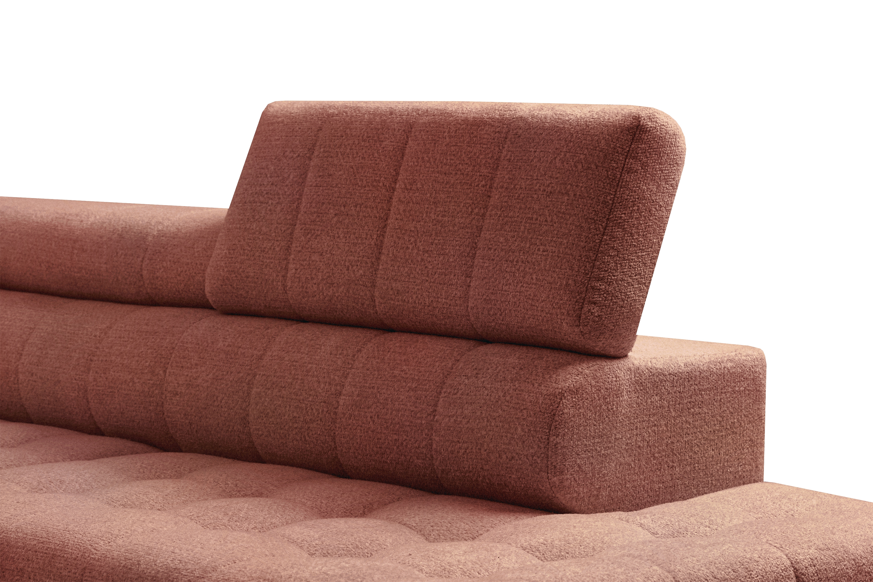 Rozkládací rohová sedací souprava Nardo L pravá - hnědá Taro 57 Rohová sedací souprava Nardo L rozkládací pravá - hnědá šenil latwoczyszczacy Taro 57