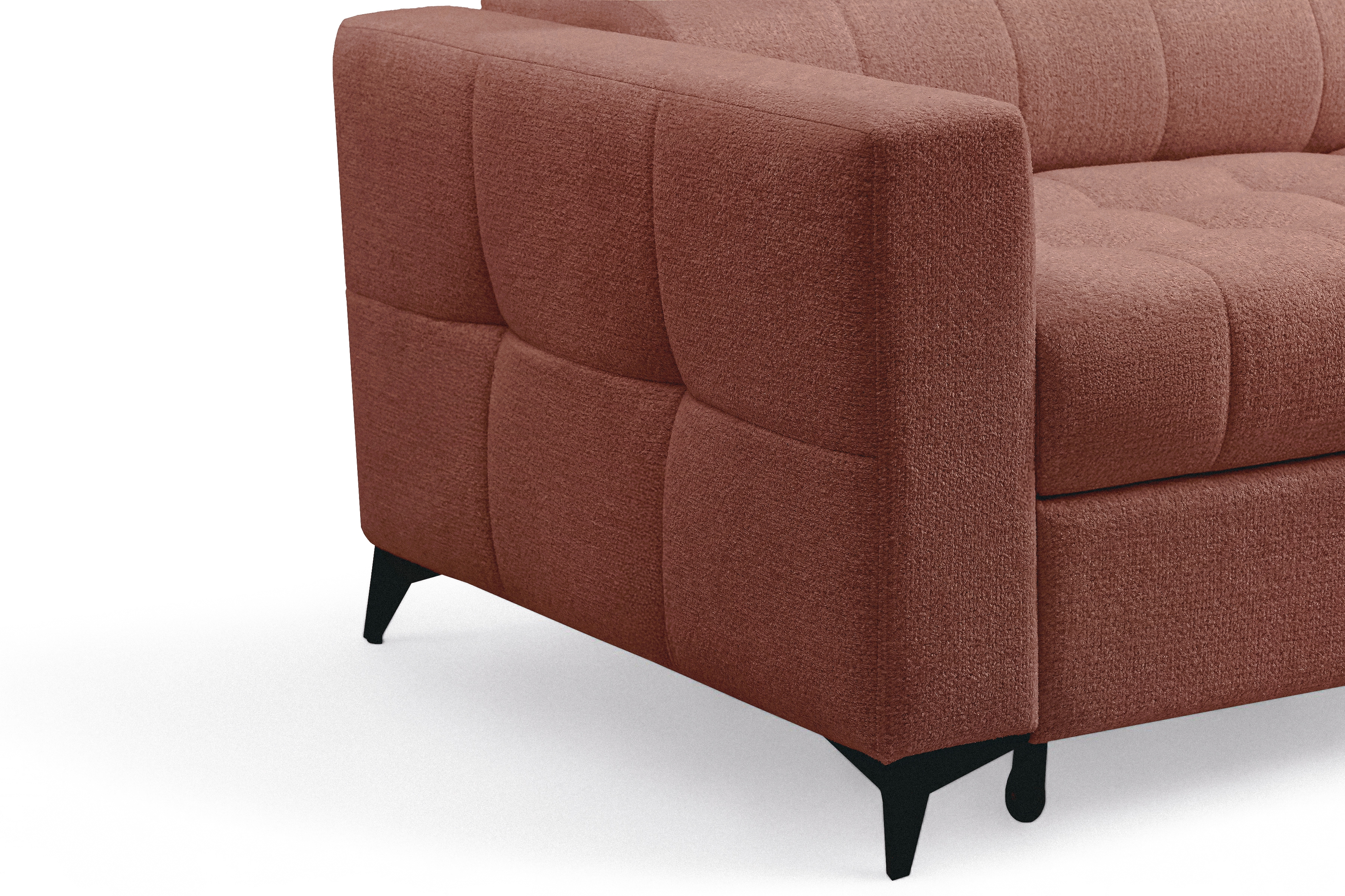 Rozkládací rohová sedací souprava Nardo L pravá - hnědá Taro 57 Rohová sedací souprava Nardo L rozkládací pravá - hnědá šenil latwoczyszczacy Taro 57