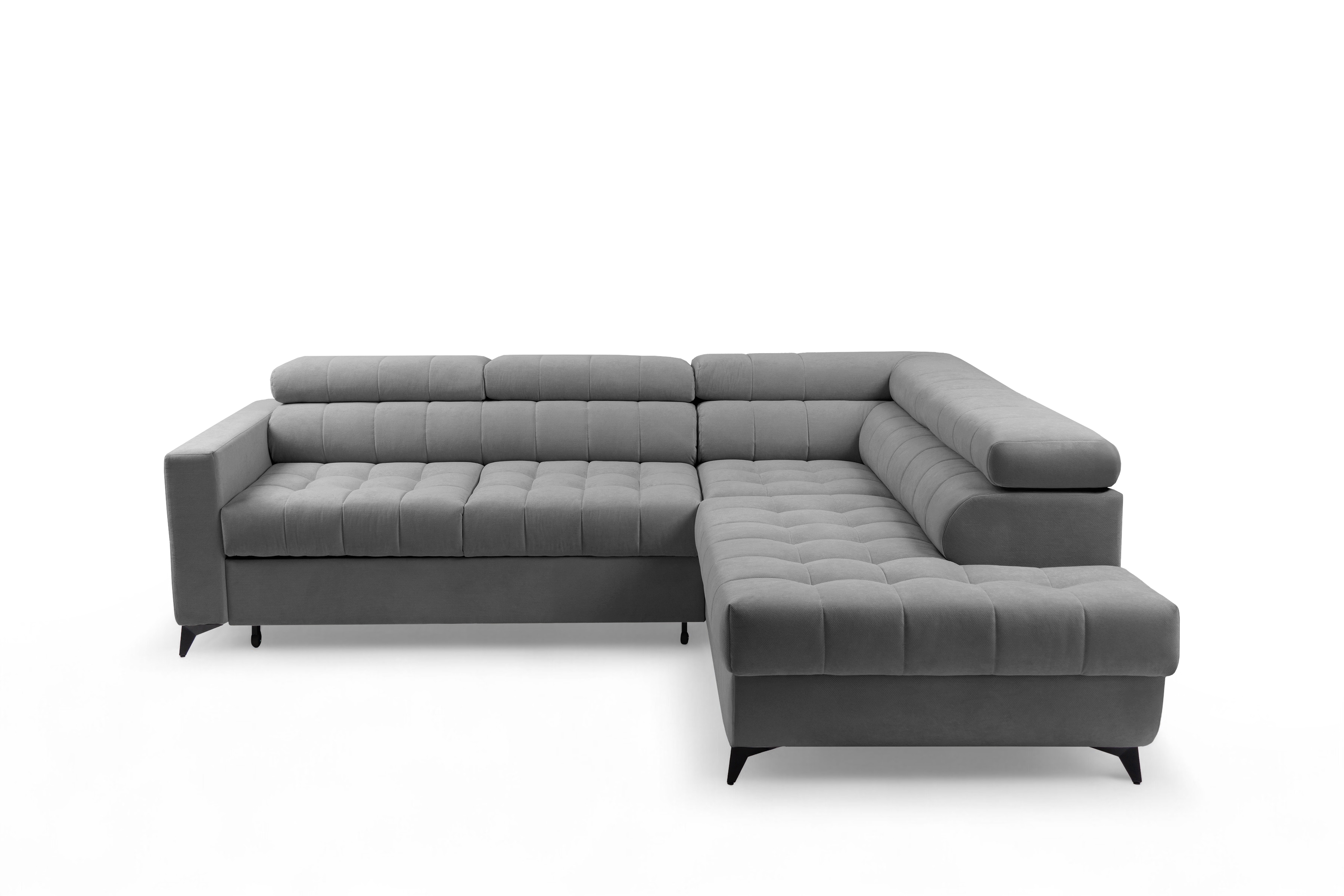 Rozkládací rohová sedací souprava Nardo L pravá - šedá Pretty 17 Rohová sedací souprava Nardo L rozkládací pravá - šedá plusz Pretty 17