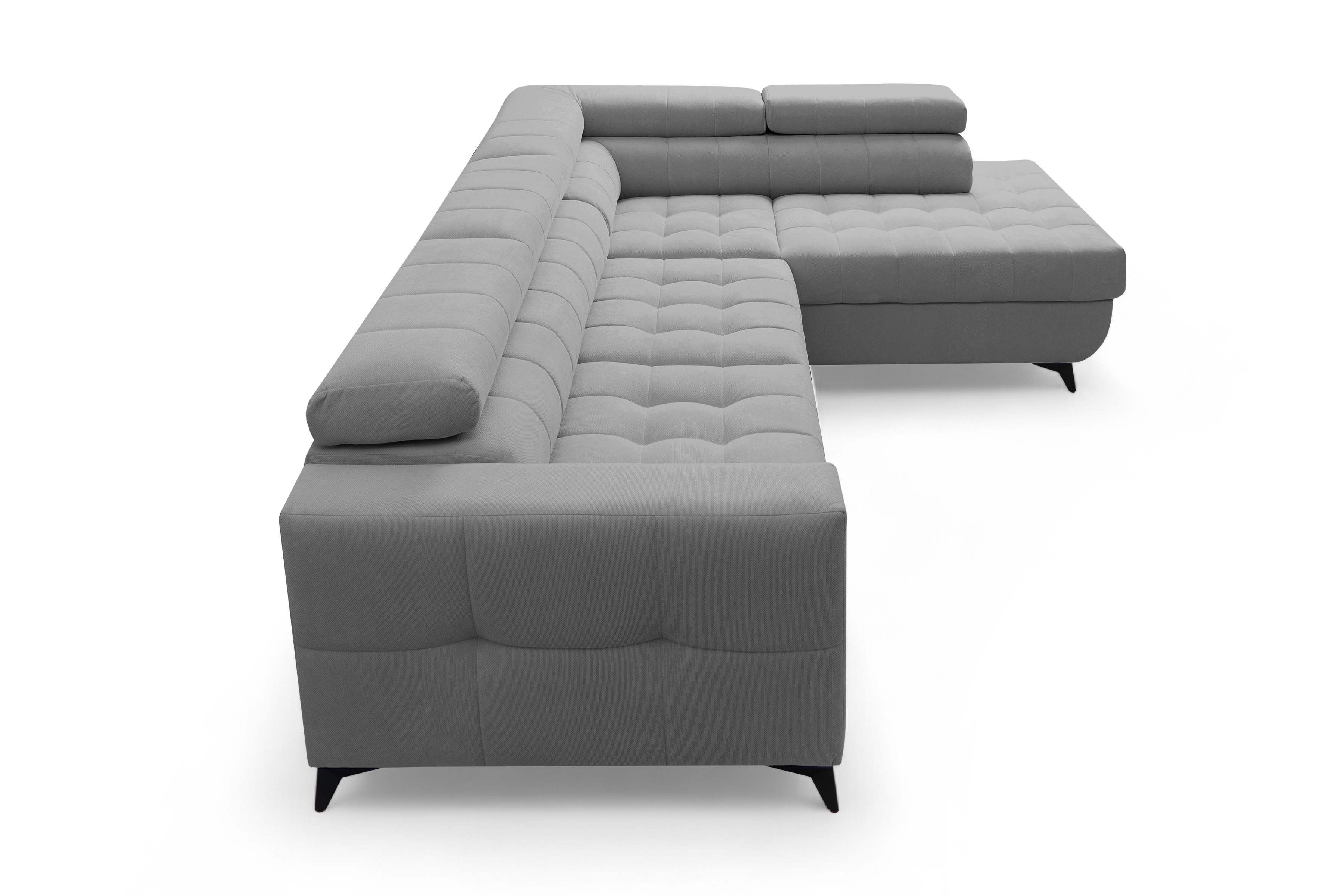 Rozkládací rohová sedací souprava Nardo L pravá - šedá Pretty 17 Rohová sedací souprava Nardo L rozkládací pravá - šedá plusz Pretty 17