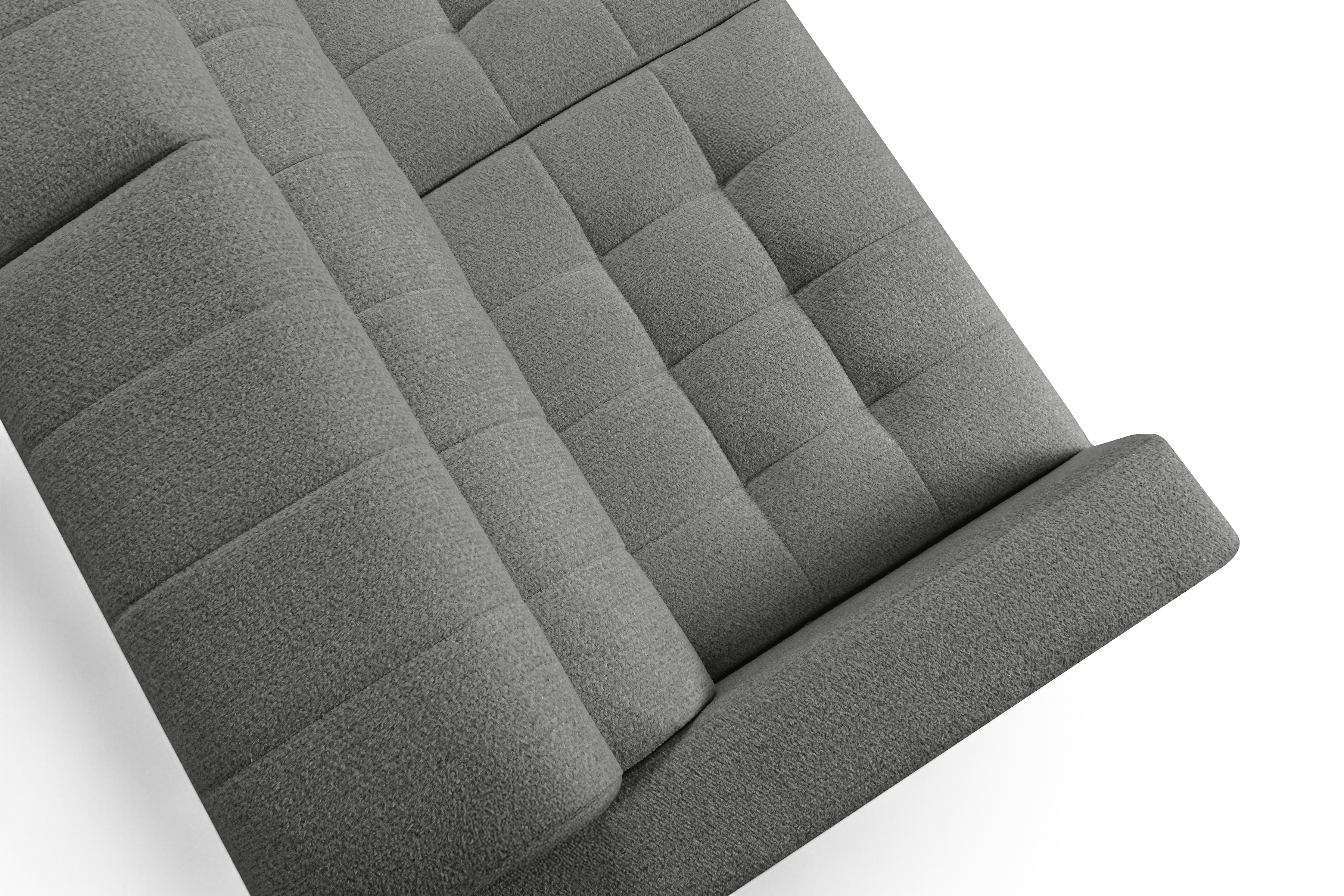 Rozkládací rohová sedací souprava Nardo L pravá - šedá Taro 97 Rohová sedací souprava Nardo L rozkládací pravá - šedá šenil latwoczyszczacy Taro 97 