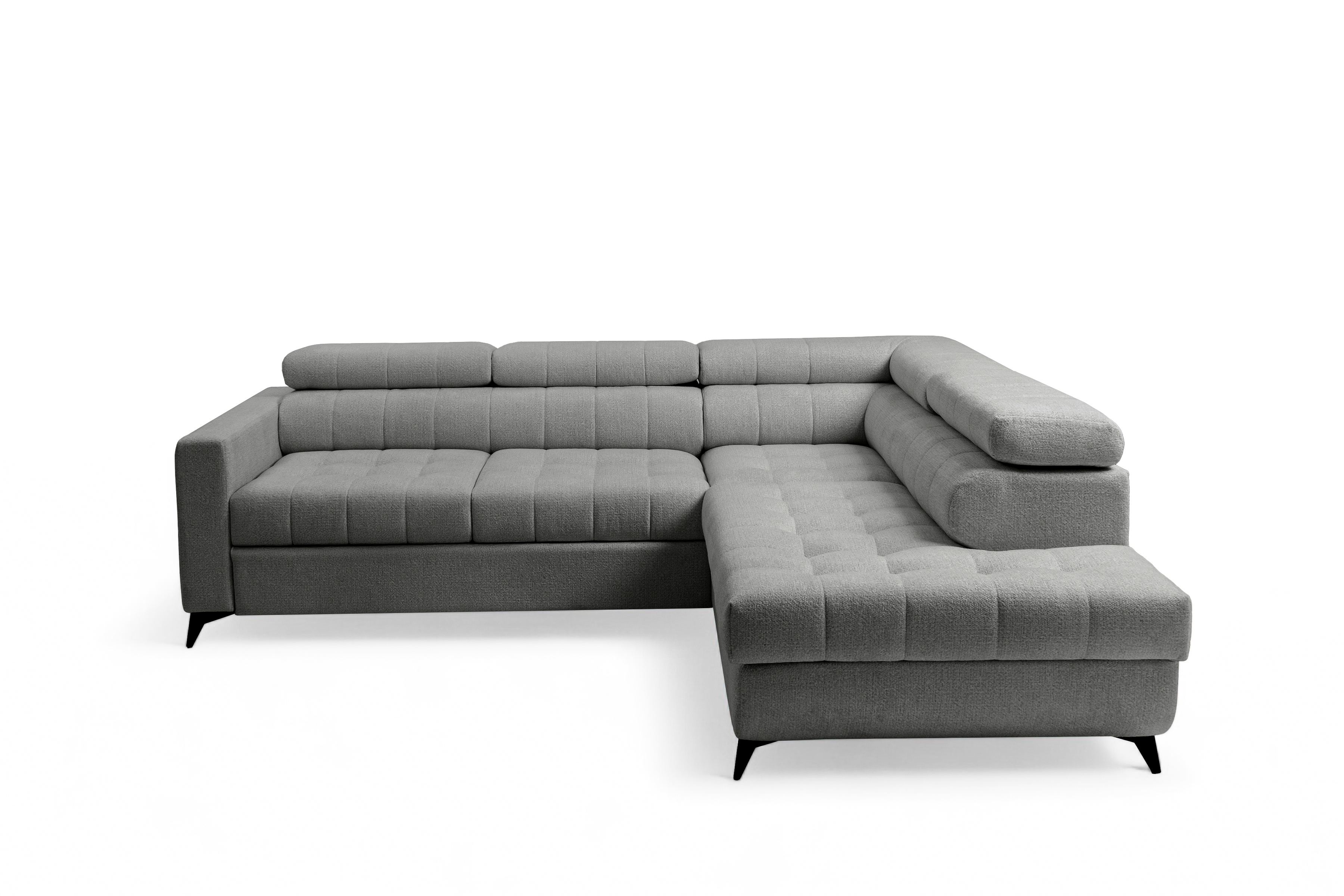 Rozkládací rohová sedací souprava Nardo L pravá - šedá Taro 97 Rohová sedací souprava Nardo L rozkládací pravá - šedá šenil latwoczyszczacy Taro 97 