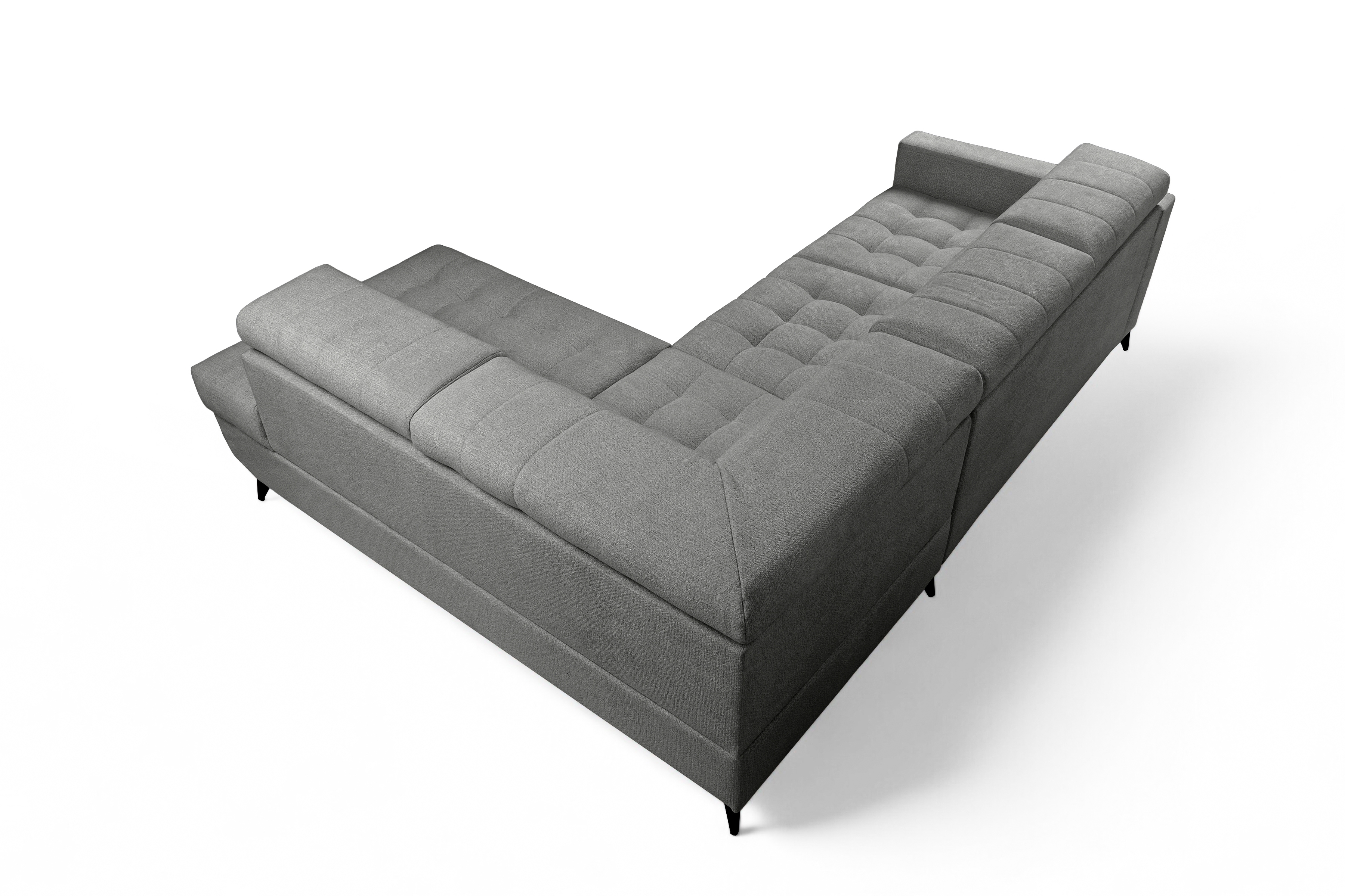 Rozkládací rohová sedací souprava Nardo L pravá - šedá Taro 97 Rohová sedací souprava Nardo L rozkládací pravá - šedá šenil latwoczyszczacy Taro 97 