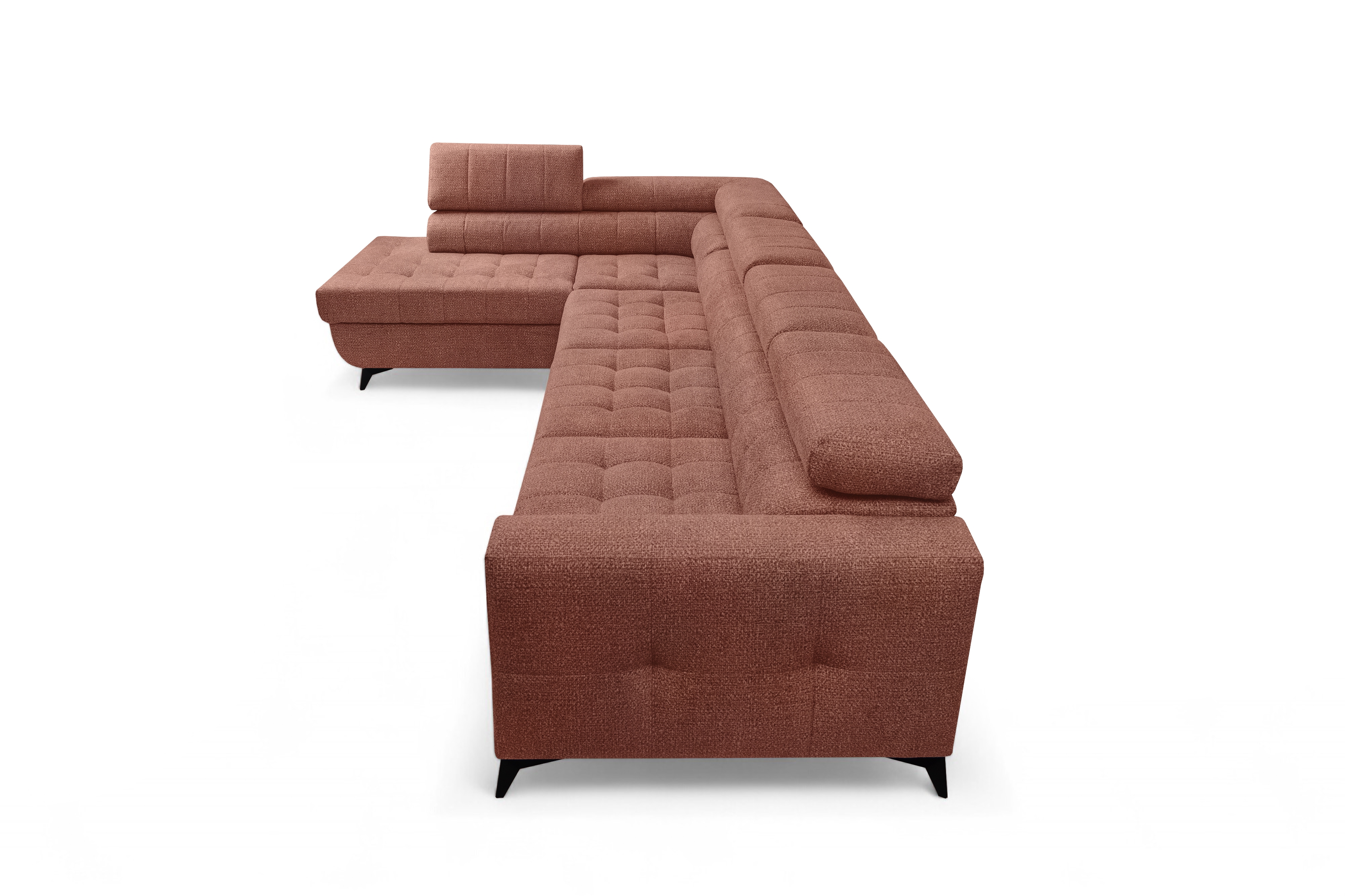 Rozkládací rohová sedací souprava Nardo Maxi levá - hnědá Taro 57 Rohová sedací souprava Nardo Maxi rozkládací levá - hnědá šenil latwoczyszczacy Taro 57