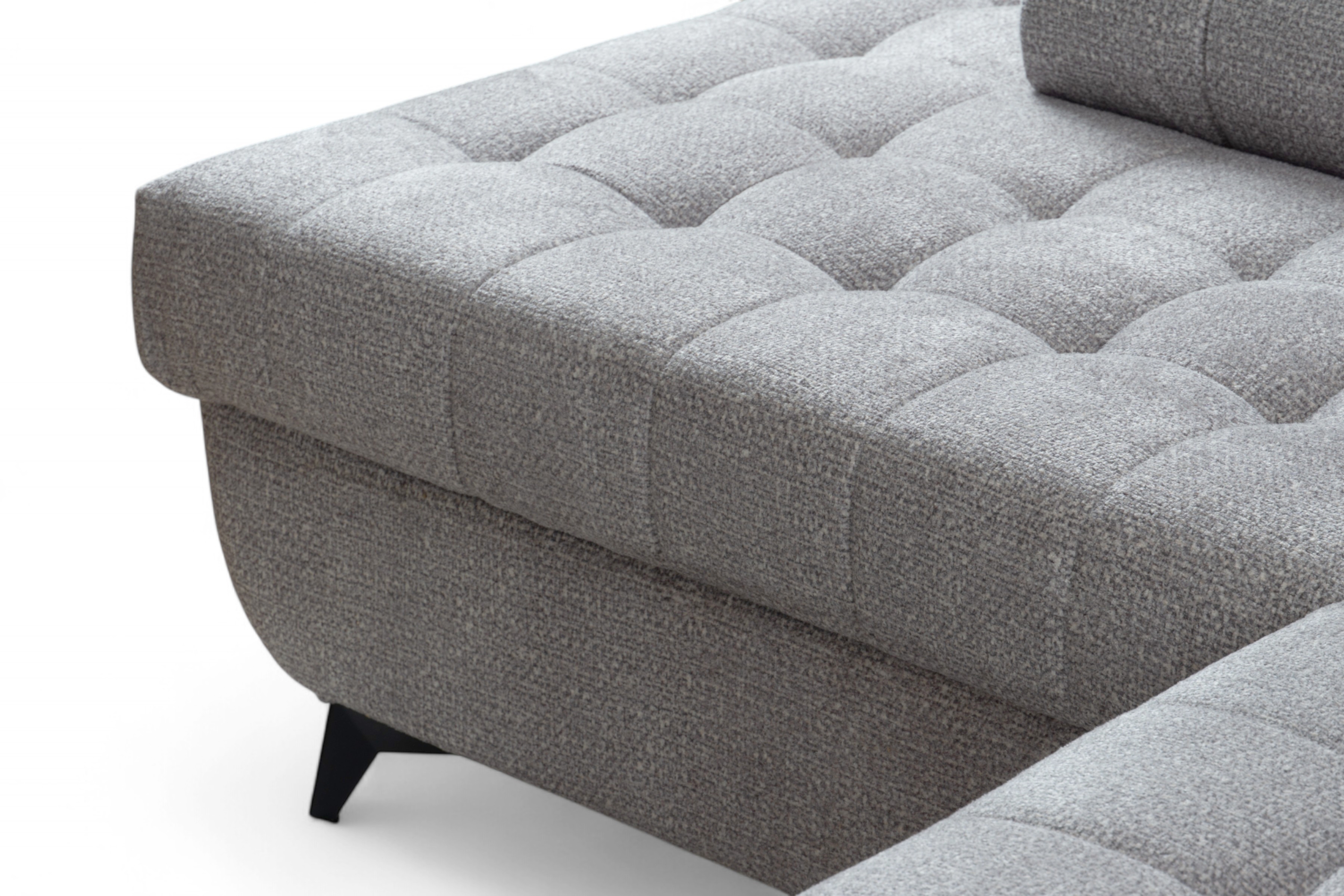 Rozkládací rohová sedací souprava Nardo Maxi levá - šedá Taro 11 Rohová sedací souprava Nardo Maxi rozkládací levá - šedá šenil latwoczyszczacy Taro 11