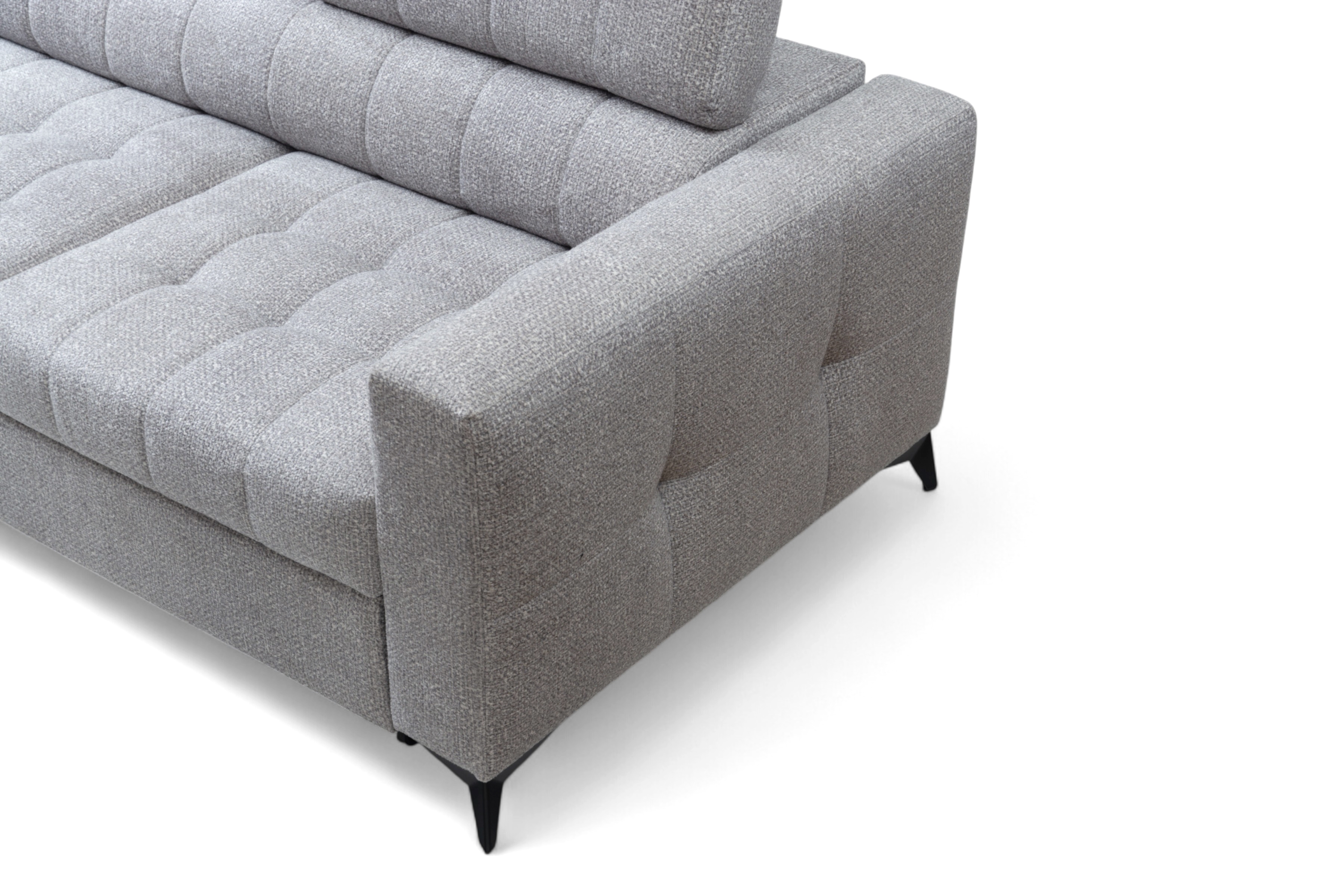 Rozkládací rohová sedací souprava Nardo Maxi levá - šedá Taro 11 Rohová sedací souprava Nardo Maxi rozkládací levá - šedá šenil latwoczyszczacy Taro 11