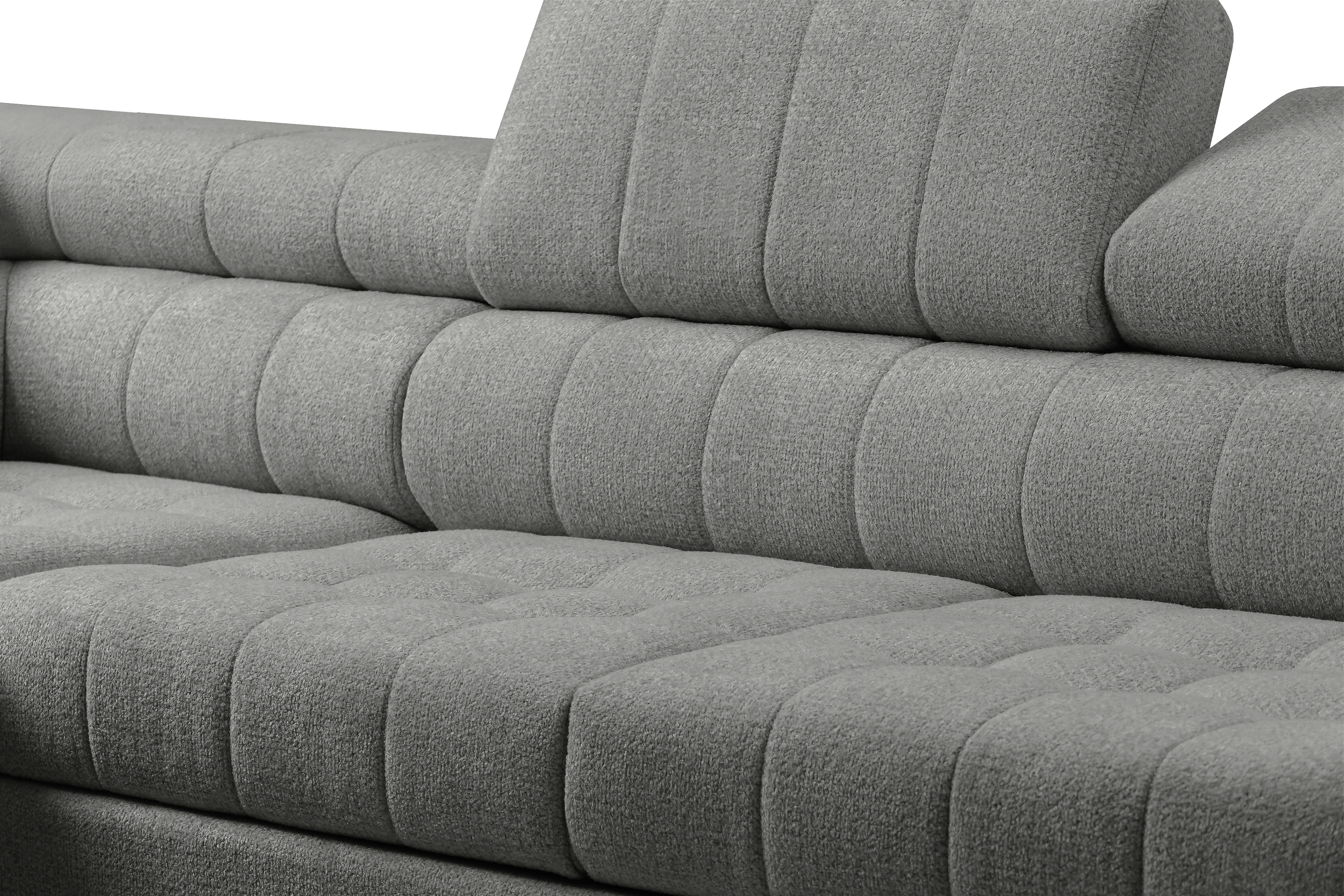 Rozkládací rohová sedací souprava Nardo Maxi levá - šedá Taro 97 Rohová sedací souprava Nardo Maxi rozkládací levá - šedá šenil latwoczyszczacy Taro 97 