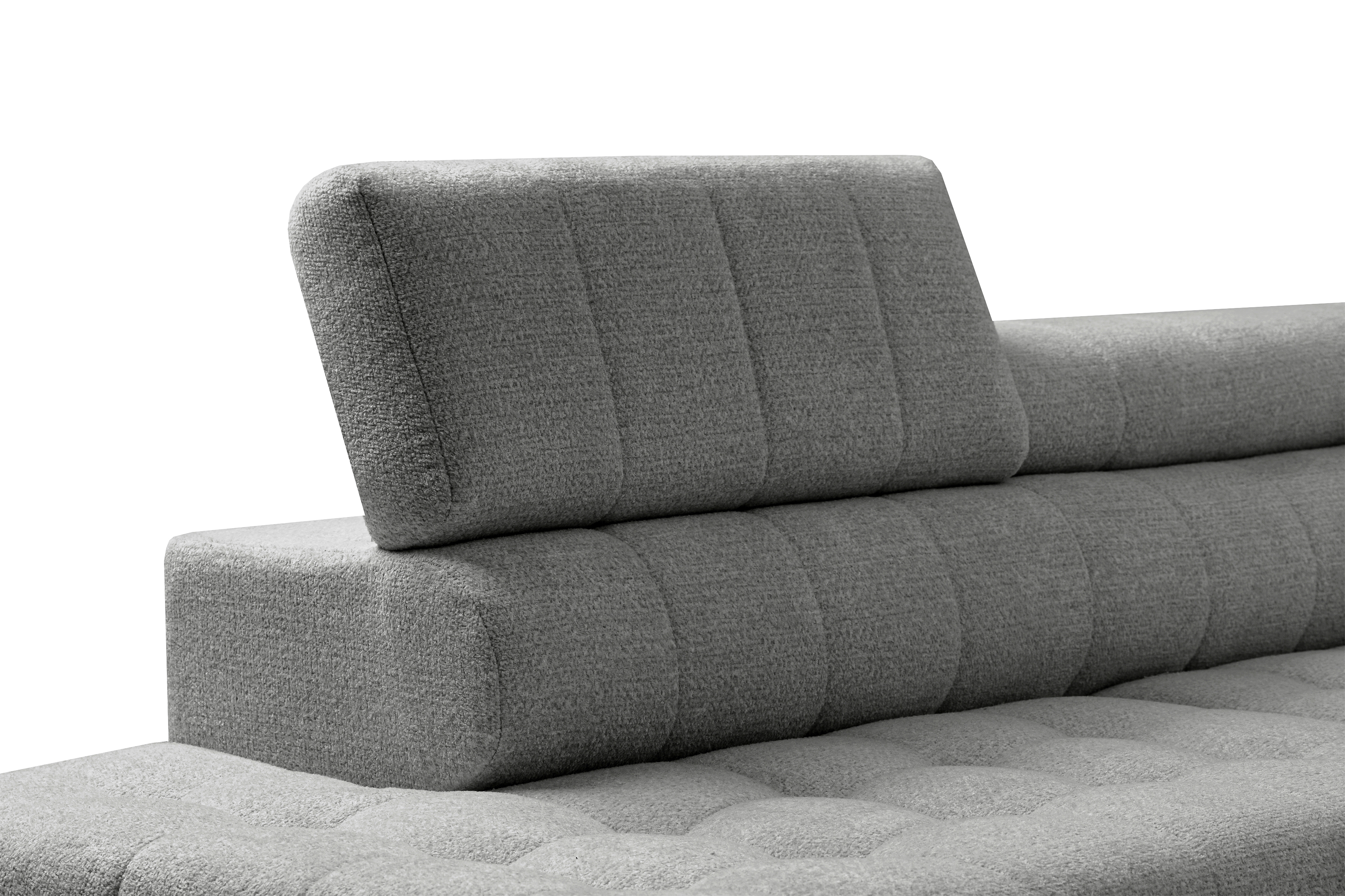 Rozkládací rohová sedací souprava Nardo Maxi levá - šedá Taro 97 Rohová sedací souprava Nardo Maxi rozkládací levá - šedá šenil latwoczyszczacy Taro 97 