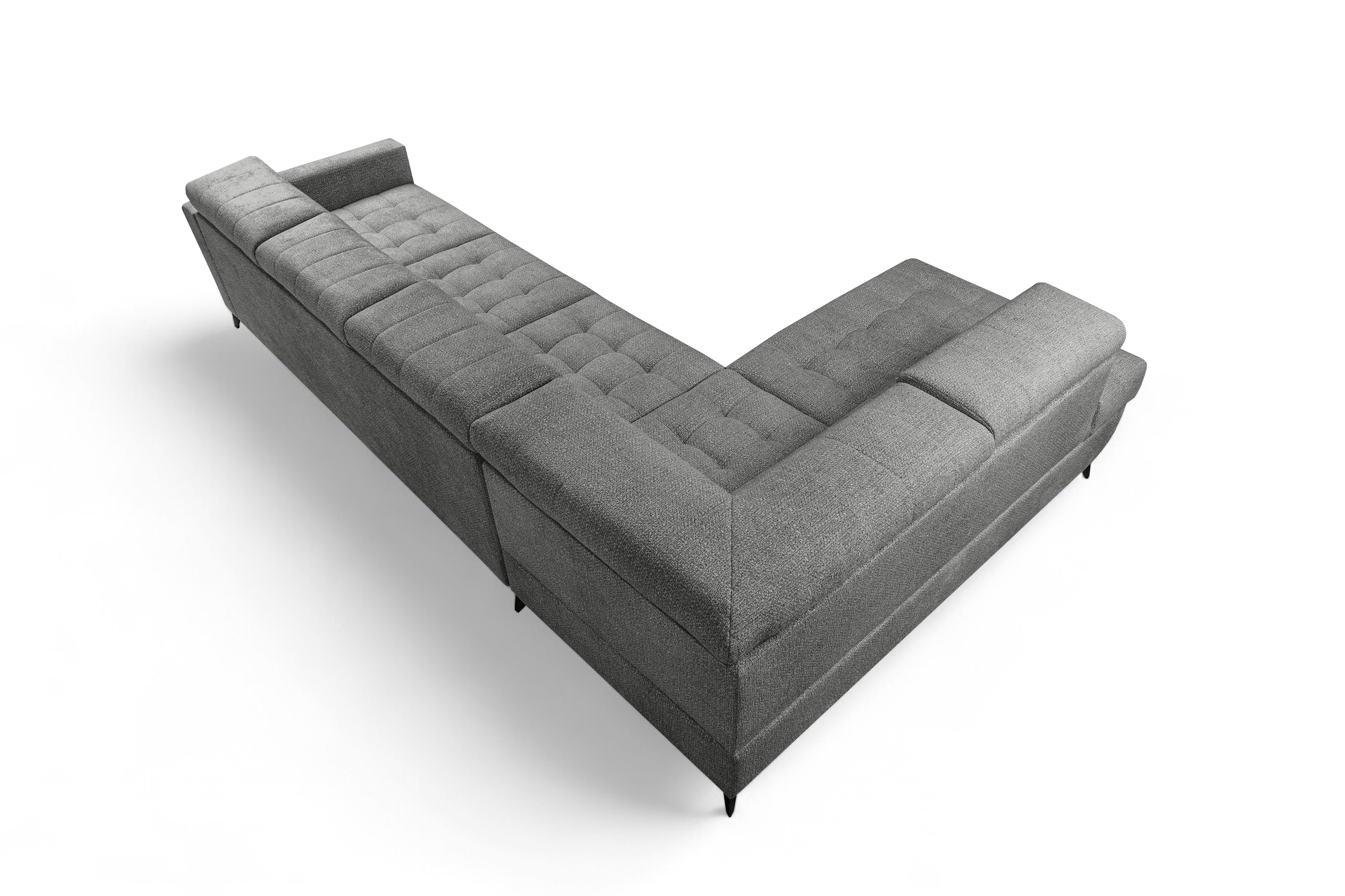 Rozkládací rohová sedací souprava Nardo Maxi levá - šedá Taro 97 Rohová sedací souprava Nardo Maxi rozkládací levá - šedá šenil latwoczyszczacy Taro 97 