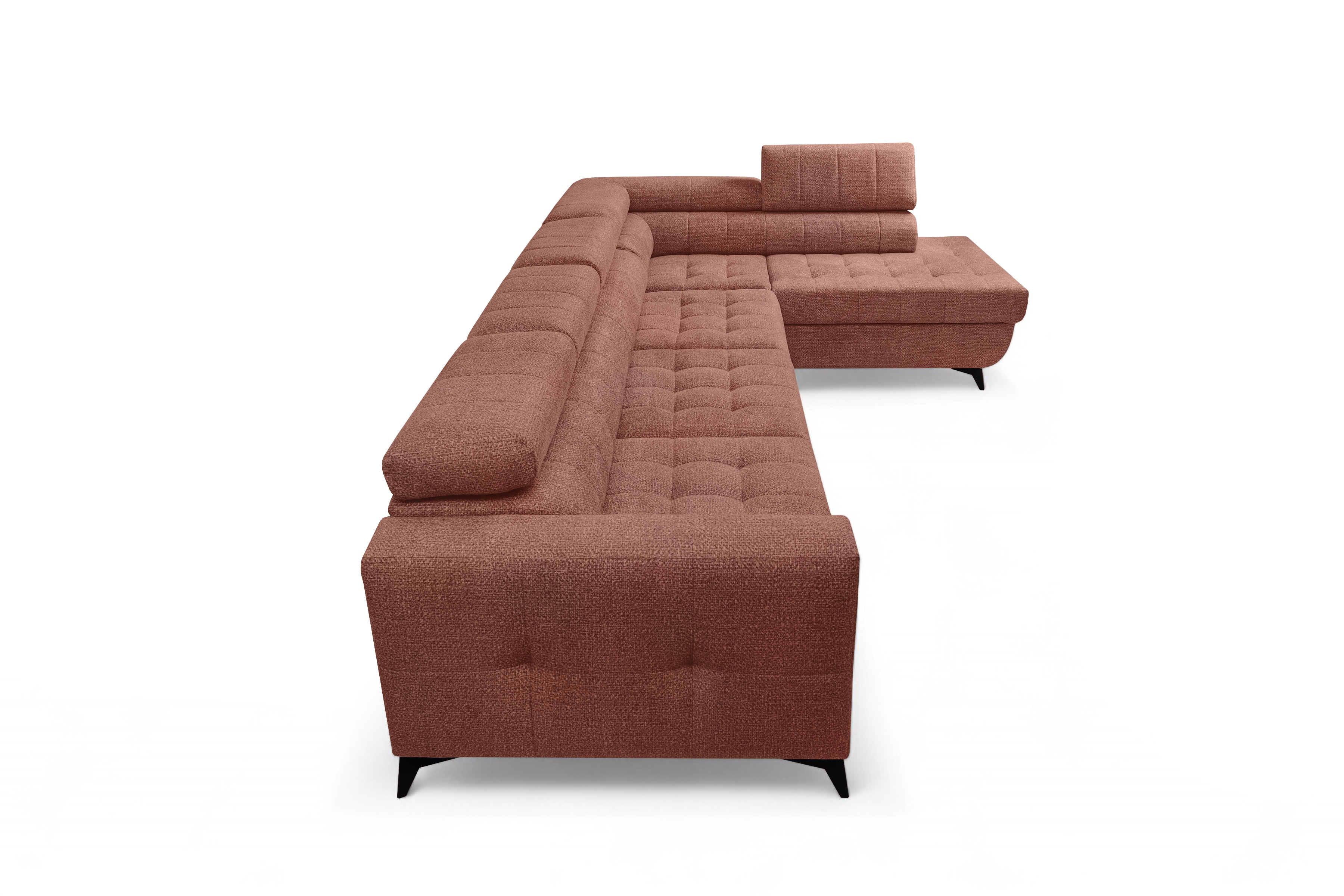 Rozkládací rohová sedací souprava Nardo Maxi pravá - hnědá Taro 57 Rohová sedací souprava Nardo Maxi rozkládací pravá - hnědá šenil latwoczyszczacy Taro 57 