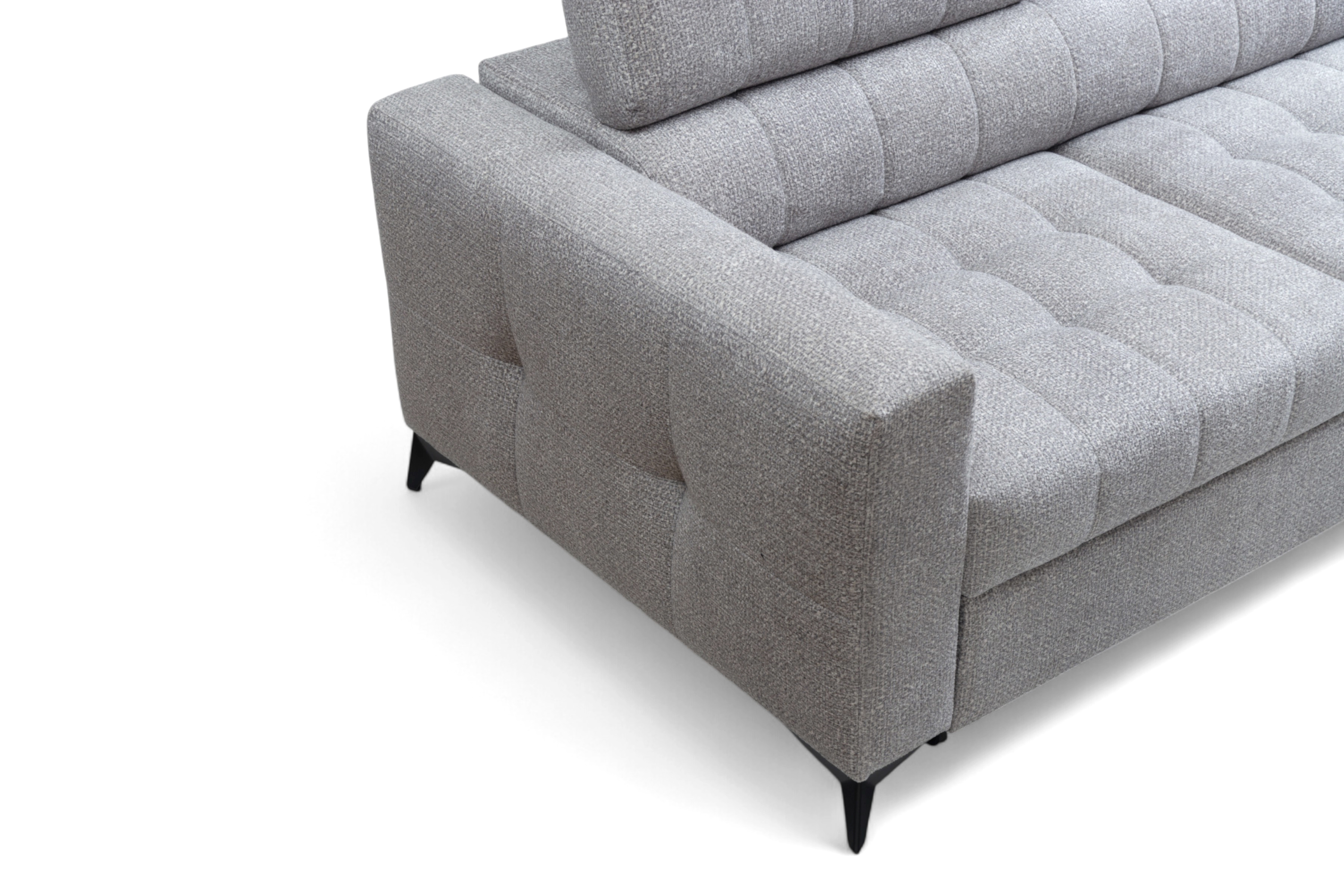 Rozkládací rohová sedací souprava Nardo Maxi pravá - šedá Taro 11 Rohová sedací souprava Nardo Maxi rozkládací pravá - šedá šenil latwoczyszczacy Taro 11 