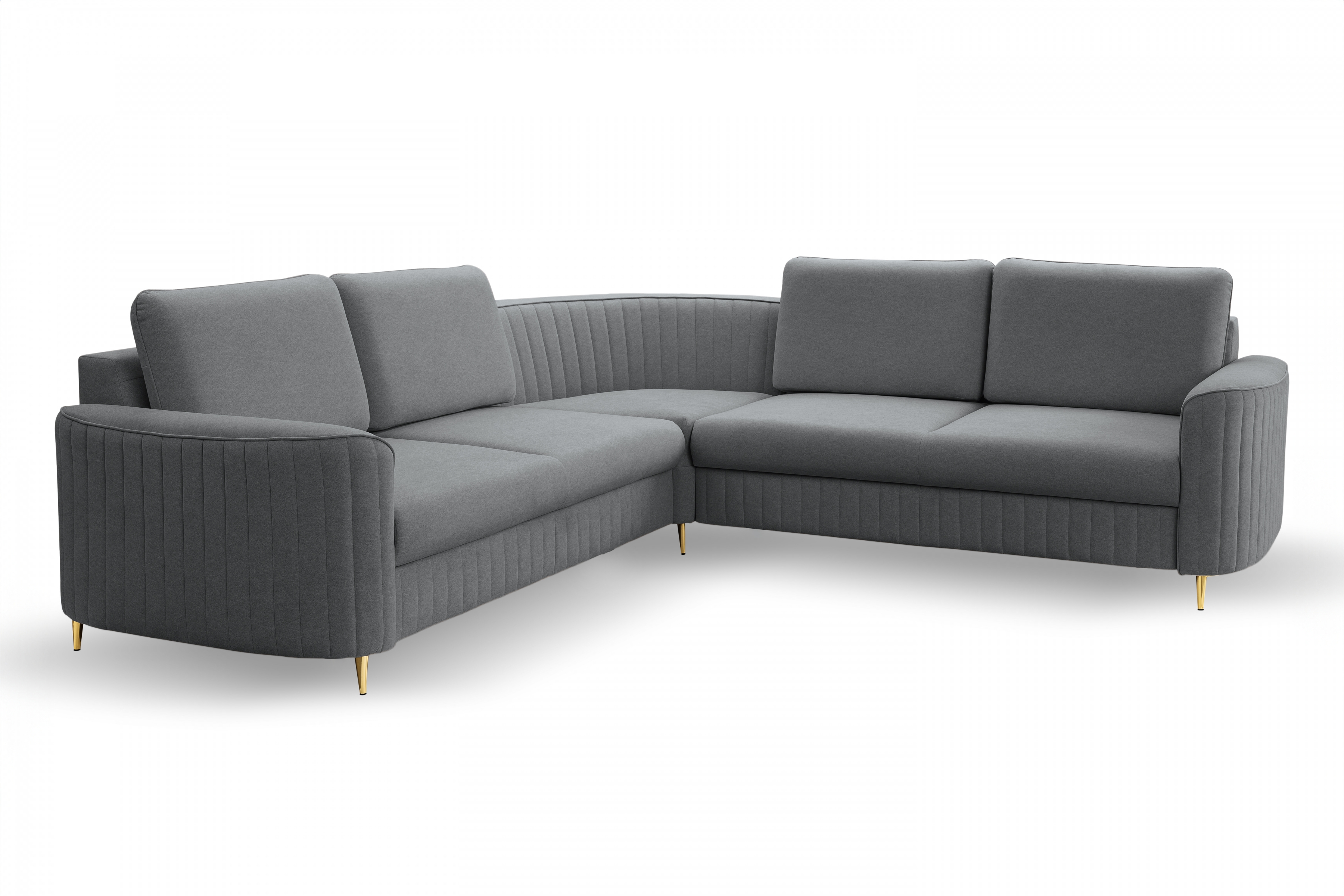 Rohová sedacia súprava Nares - Grafitový zamat Castel 93 Rohová sedacia súprava Nares - Grafitový welwet Castel 93