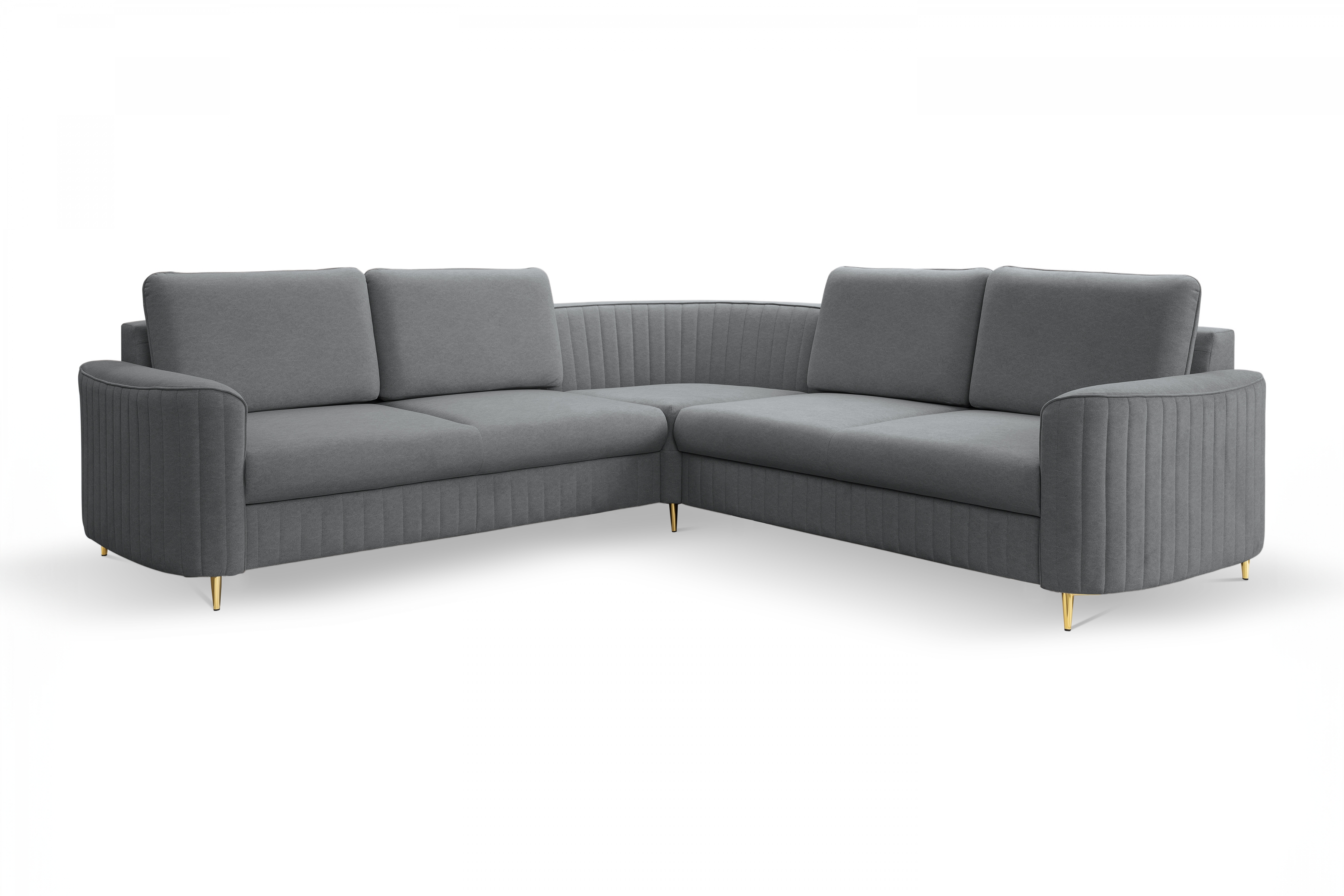 Rohová sedacia súprava Nares - Grafitový zamat Castel 93 Rohová sedacia súprava Nares - Grafitový welwet Castel 93