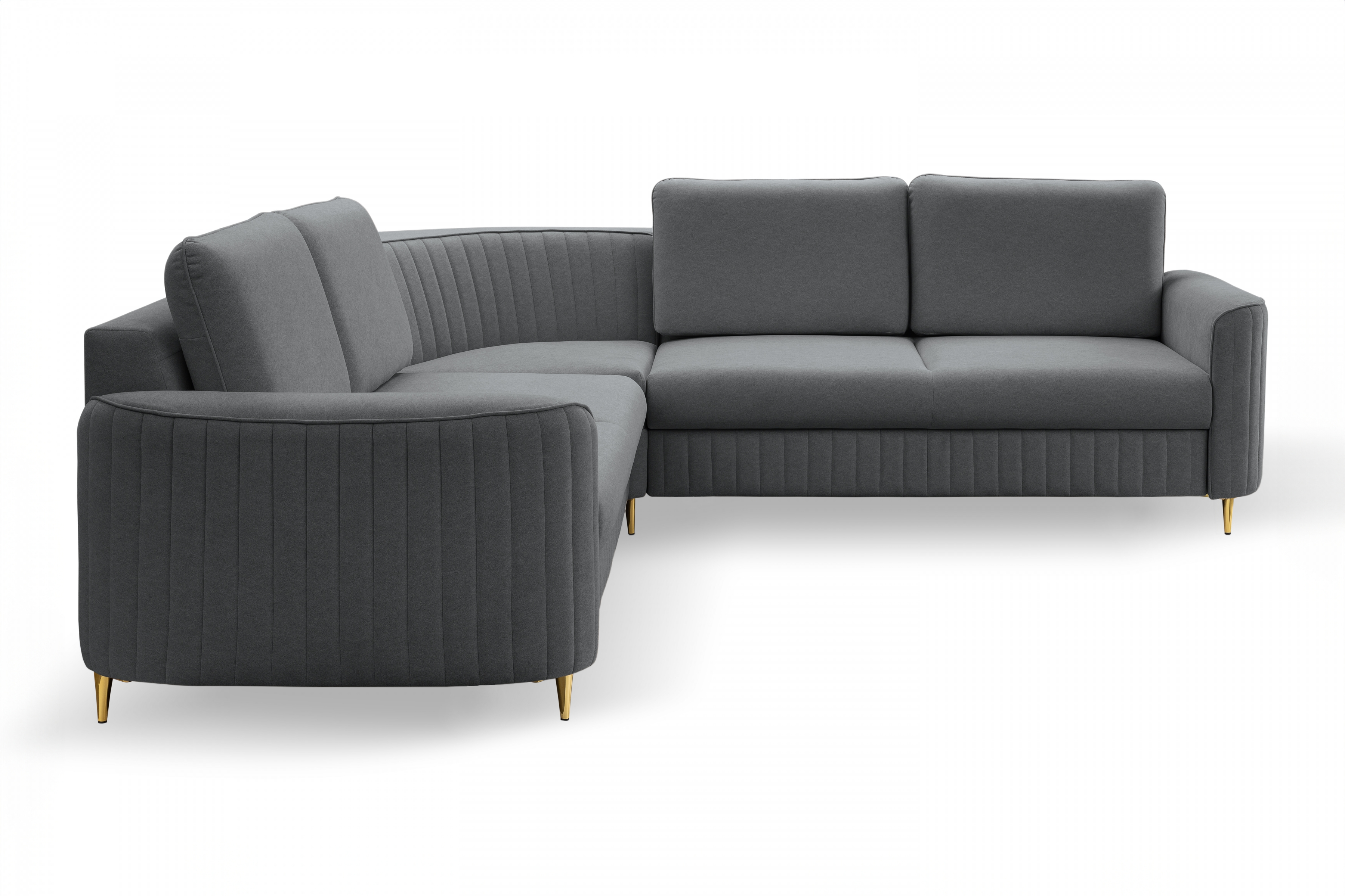 Rohová sedacia súprava Nares - Grafitový zamat Castel 93 Rohová sedacia súprava Nares - Grafitový welwet Castel 93