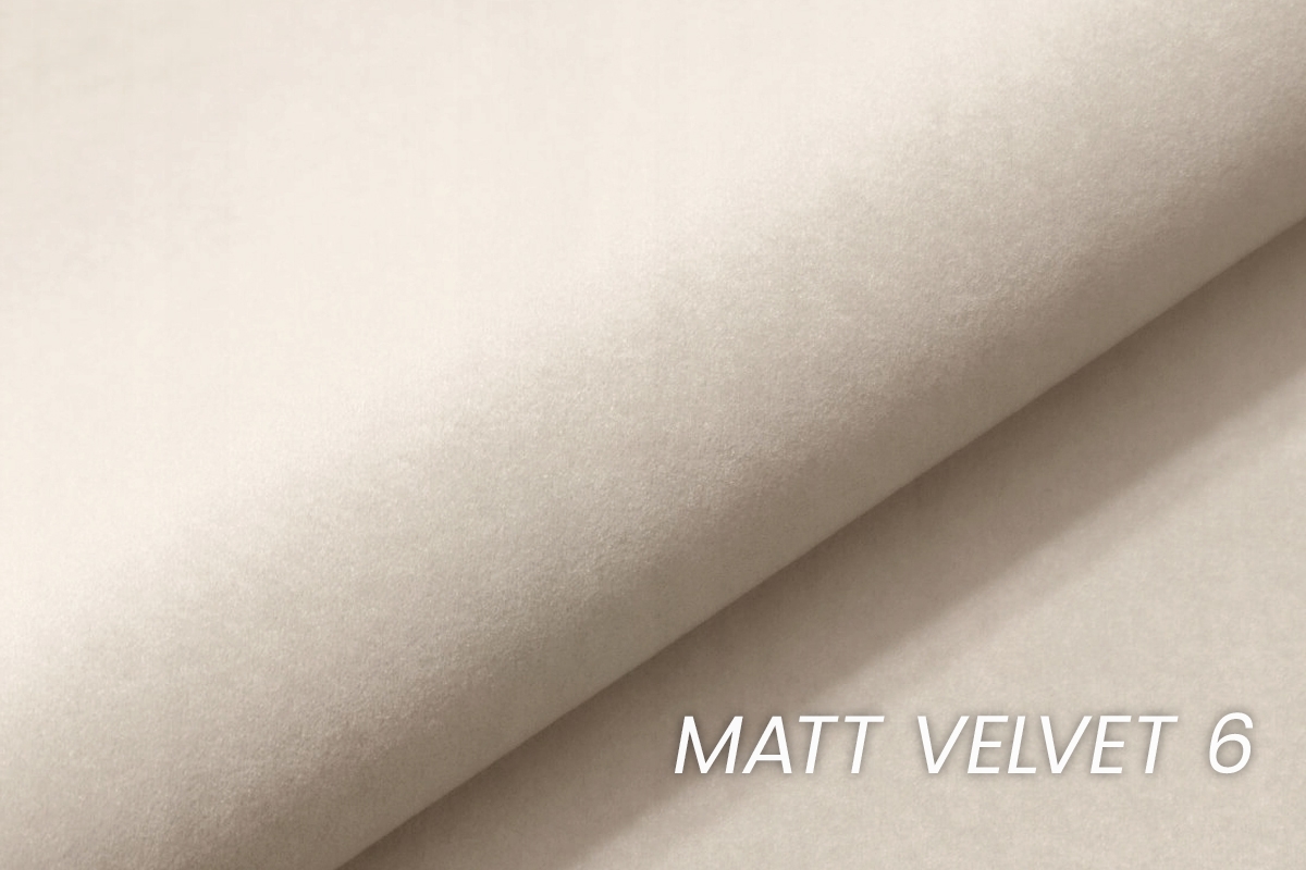 Rozkládací rohová sedací souprava Nicole L levá - krémový samet Matt Velvet 6 / černé nožky Rohová sedací souprava Nicole L rozkladany pro obývacího pokoje levá - Krémový samet Matt Velvet 6 / Nohy černá 