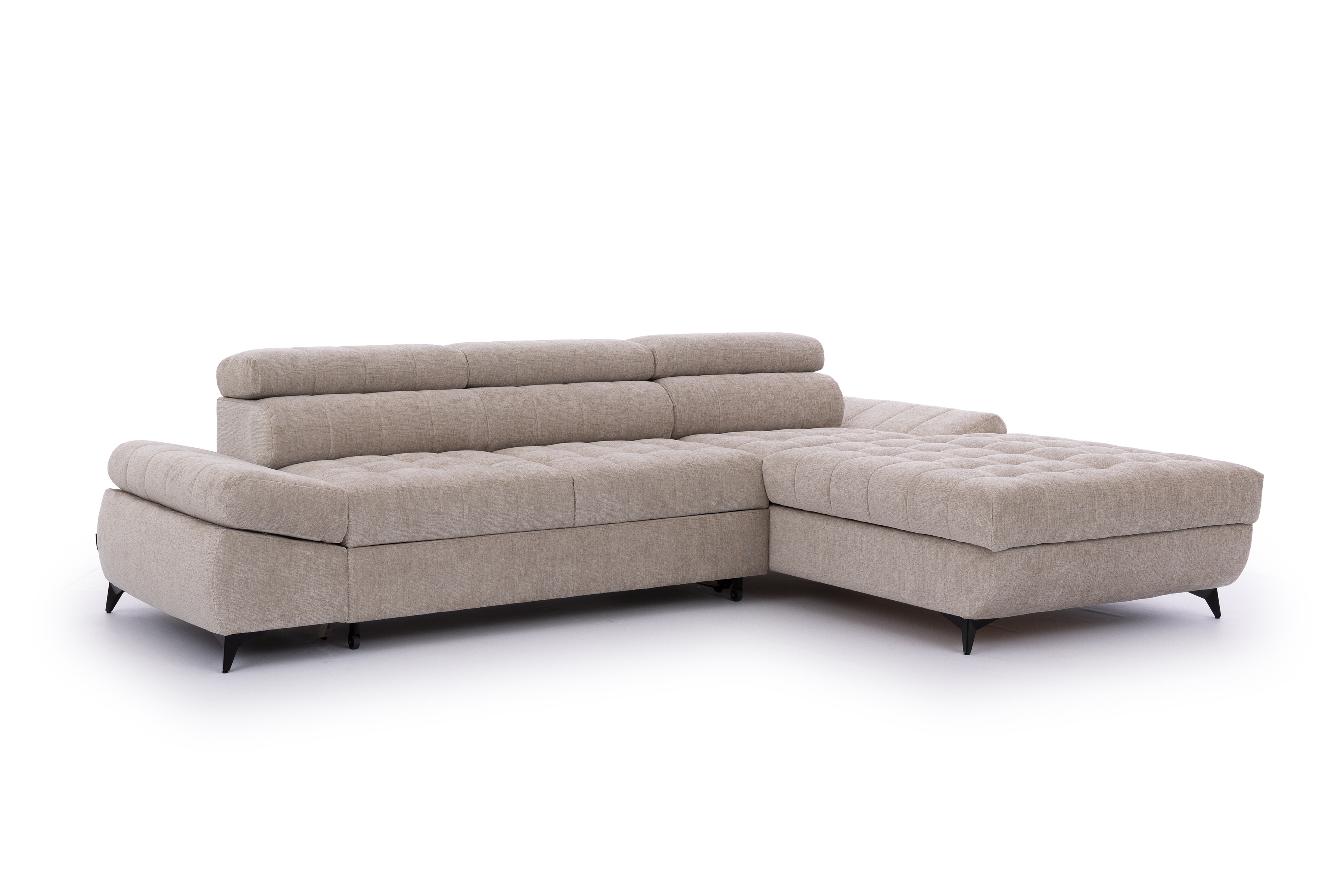 Rohová sedacia súprava Valoris Mini pravá s funkciou spania - béžový šenil Perfect Harmony 07 Rohová sedacia súprava pravá strana s funkciou spánku Valoris Mini - béžový šenil Perfect harmony 07