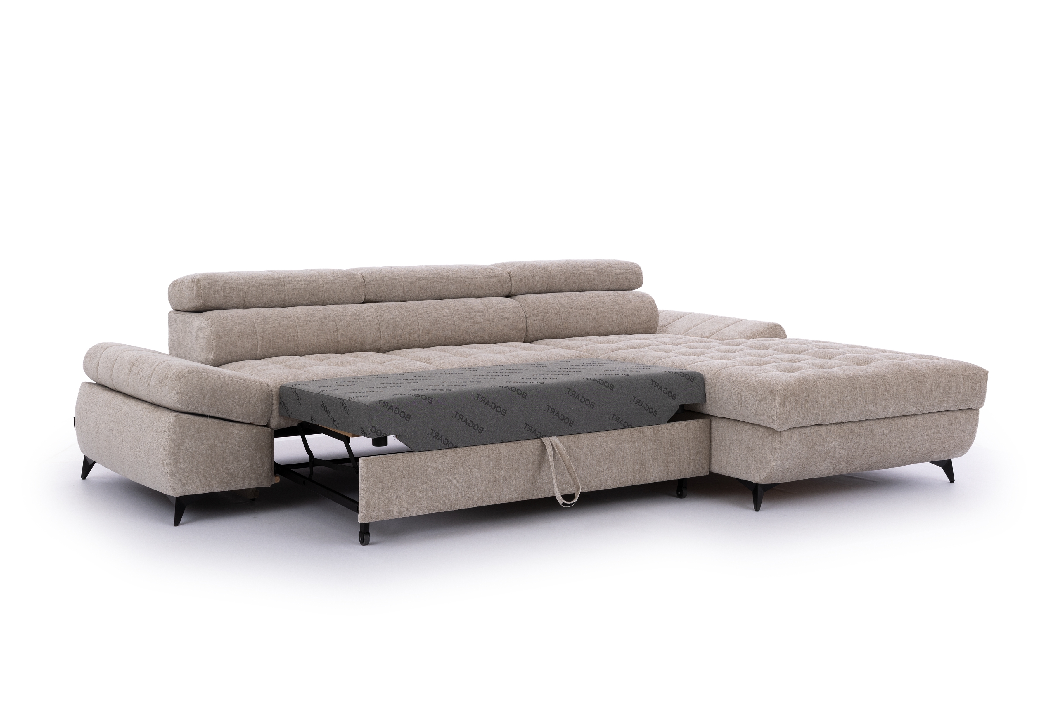 Rohová sedacia súprava Valoris Mini pravá s funkciou spania - béžový šenil Perfect Harmony 07 Rohová sedacia súprava pravá strana s funkciou spánku Valoris Mini - béžový šenil Perfect harmony 07