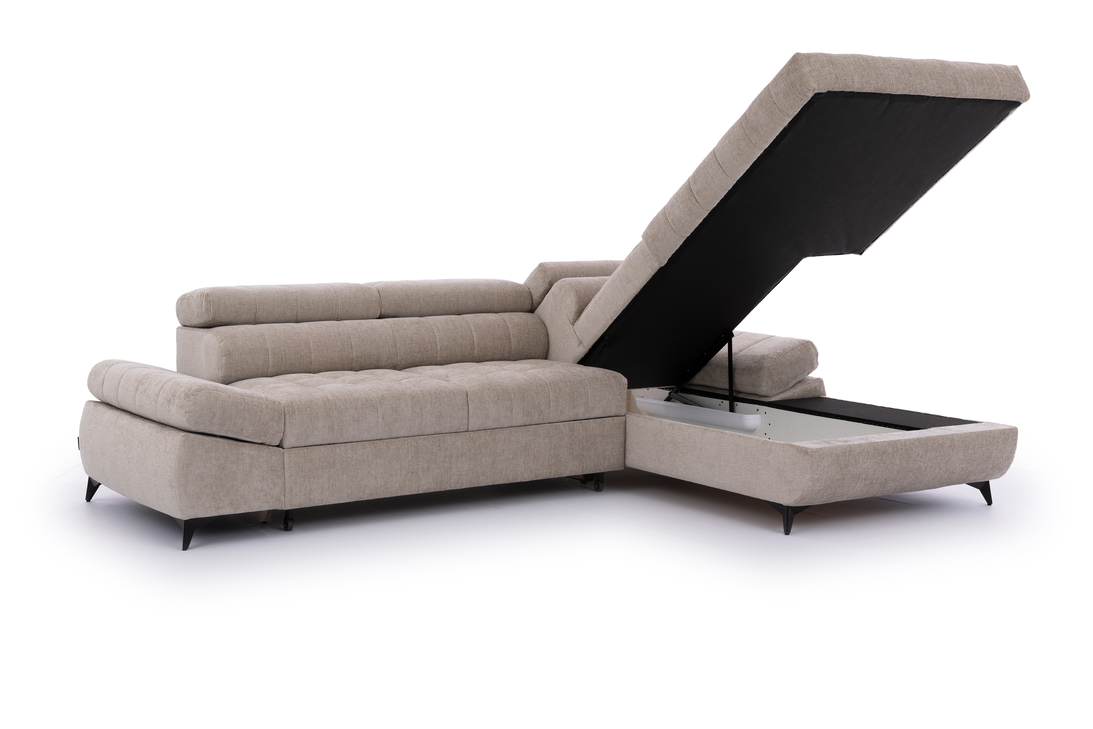 Rohová sedacia súprava Valoris Mini pravá s funkciou spania - béžový šenil Perfect Harmony 07 Rohová sedacia súprava pravá strana s funkciou spánku Valoris Mini - béžový šenil Perfect harmony 07