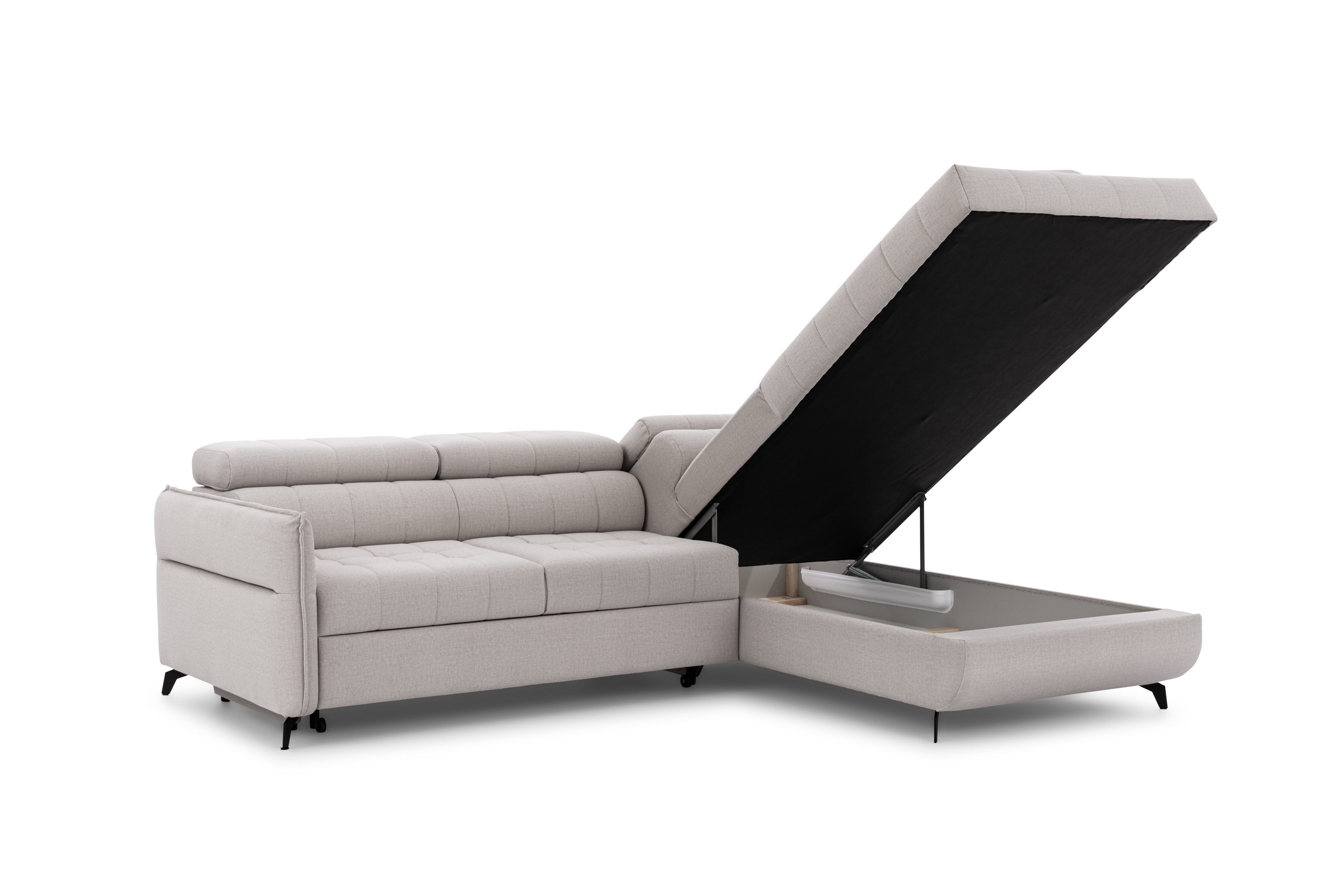 Rohová sedacia súprava Elarias L pravá s funkciou spania - hnedá tkanina Vena 14 Rohová sedacia súprava pravá strana s funkciou spánku Elarias L - Hnedá látka Vena 14