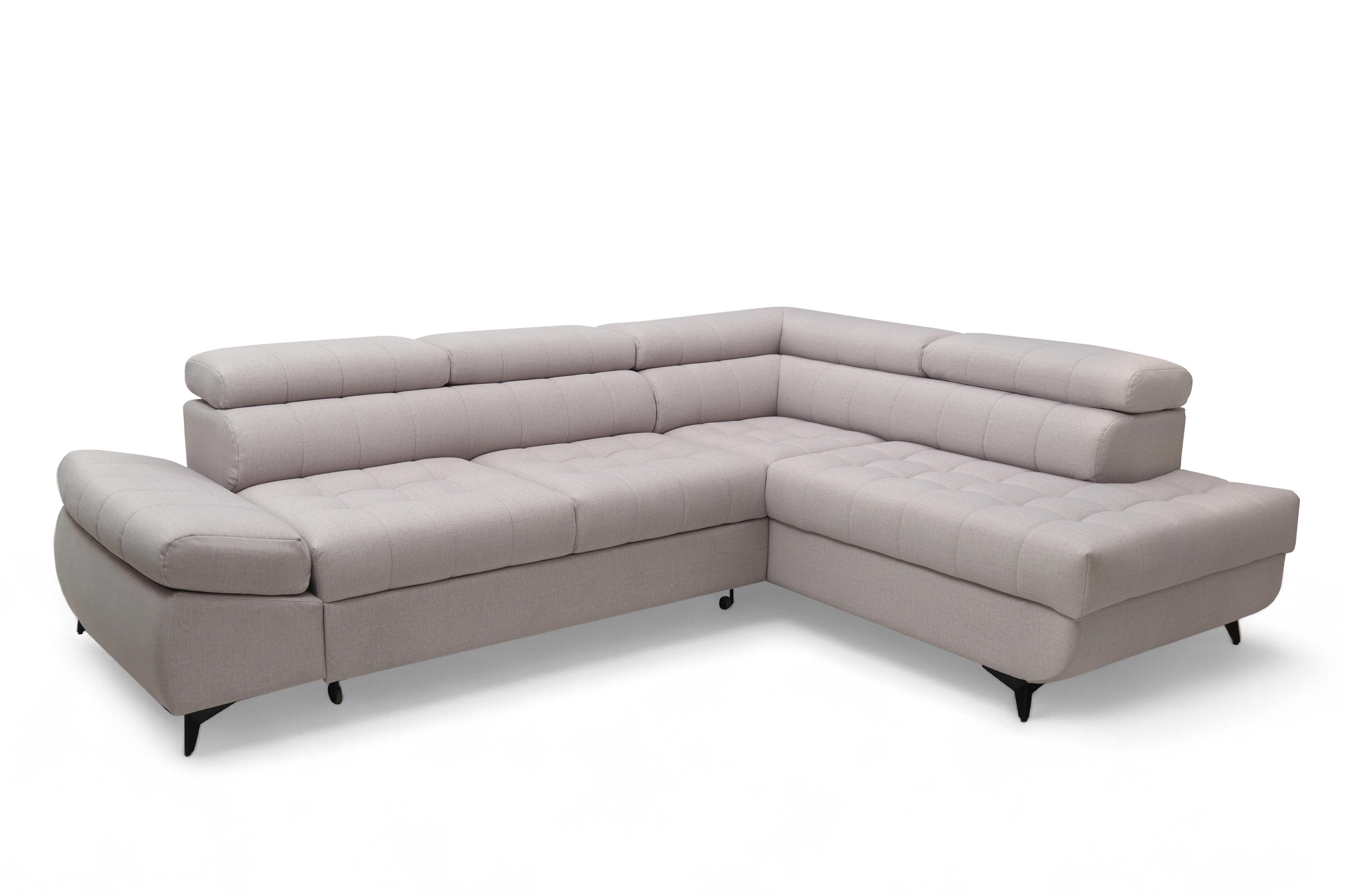 Rohová sedacia súprava Valoris L pravá s funkciou spania - béžová látka Maya 01 Rohová sedacia súprava pravá strana Valoris L s funkciou spánku - Béžová látka Maya 01