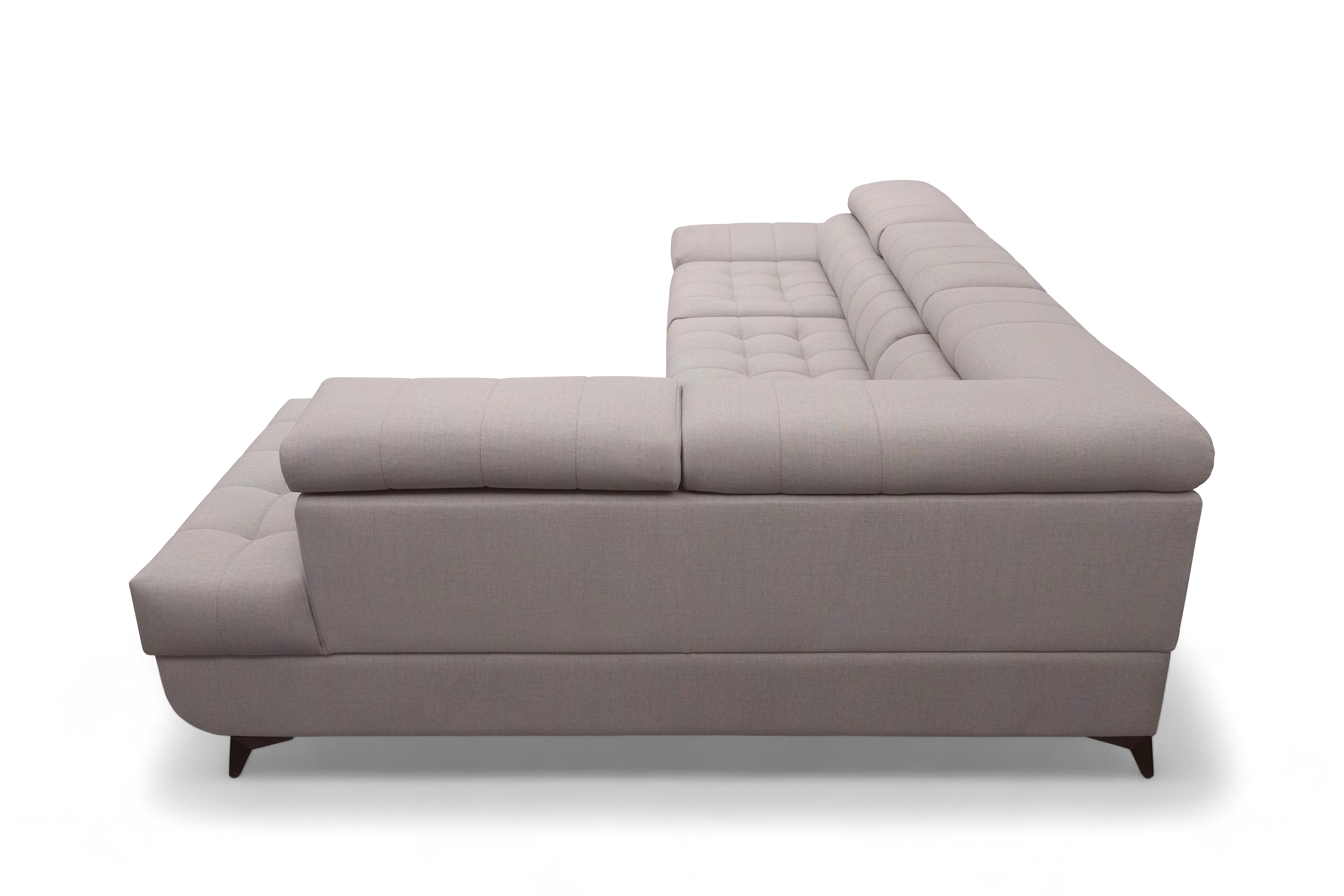 Rohová sedacia súprava Valoris L pravá s funkciou spania - béžová látka Maya 01 Rohová sedacia súprava pravá strana Valoris L s funkciou spánku - Béžová látka Maya 01