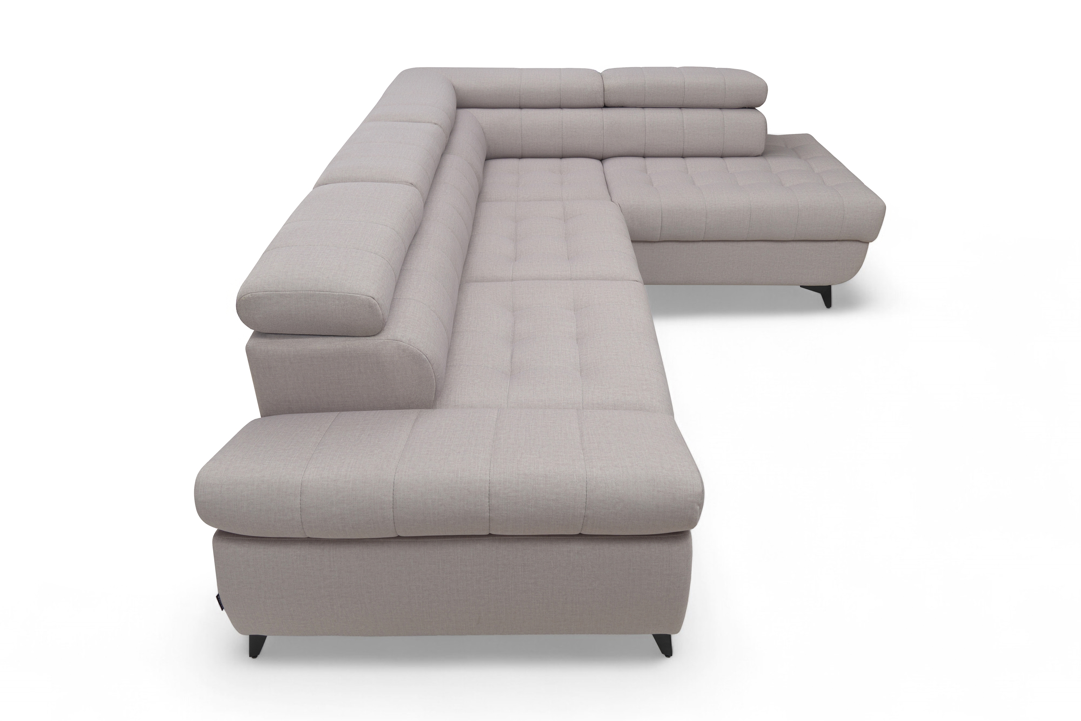 Rohová sedacia súprava Valoris L pravá s funkciou spania - béžová látka Maya 01 Rohová sedacia súprava pravá strana Valoris L s funkciou spánku - Béžová látka Maya 01