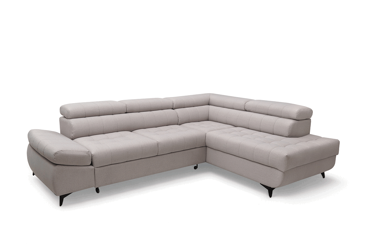 Rohová sedacia súprava Valoris L pravá s funkciou spania - béžová látka Maya 01 Rohová sedacia súprava pravá strana Valoris L s funkciou spánku - Béžová látka Maya 01