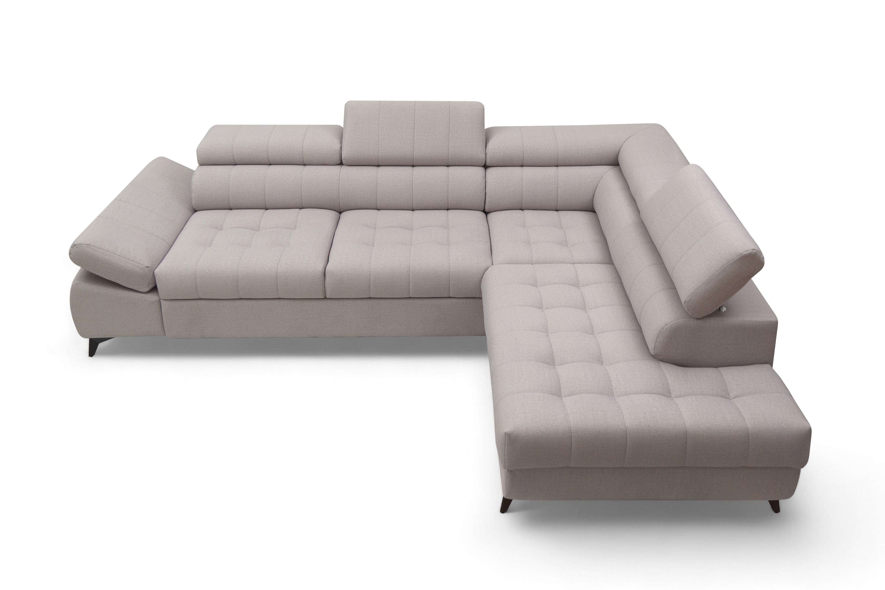 Rohová sedacia súprava Valoris L pravá s funkciou spania - béžová látka Maya 01 Rohová sedacia súprava pravá strana Valoris L s funkciou spánku - Béžová látka Maya 01