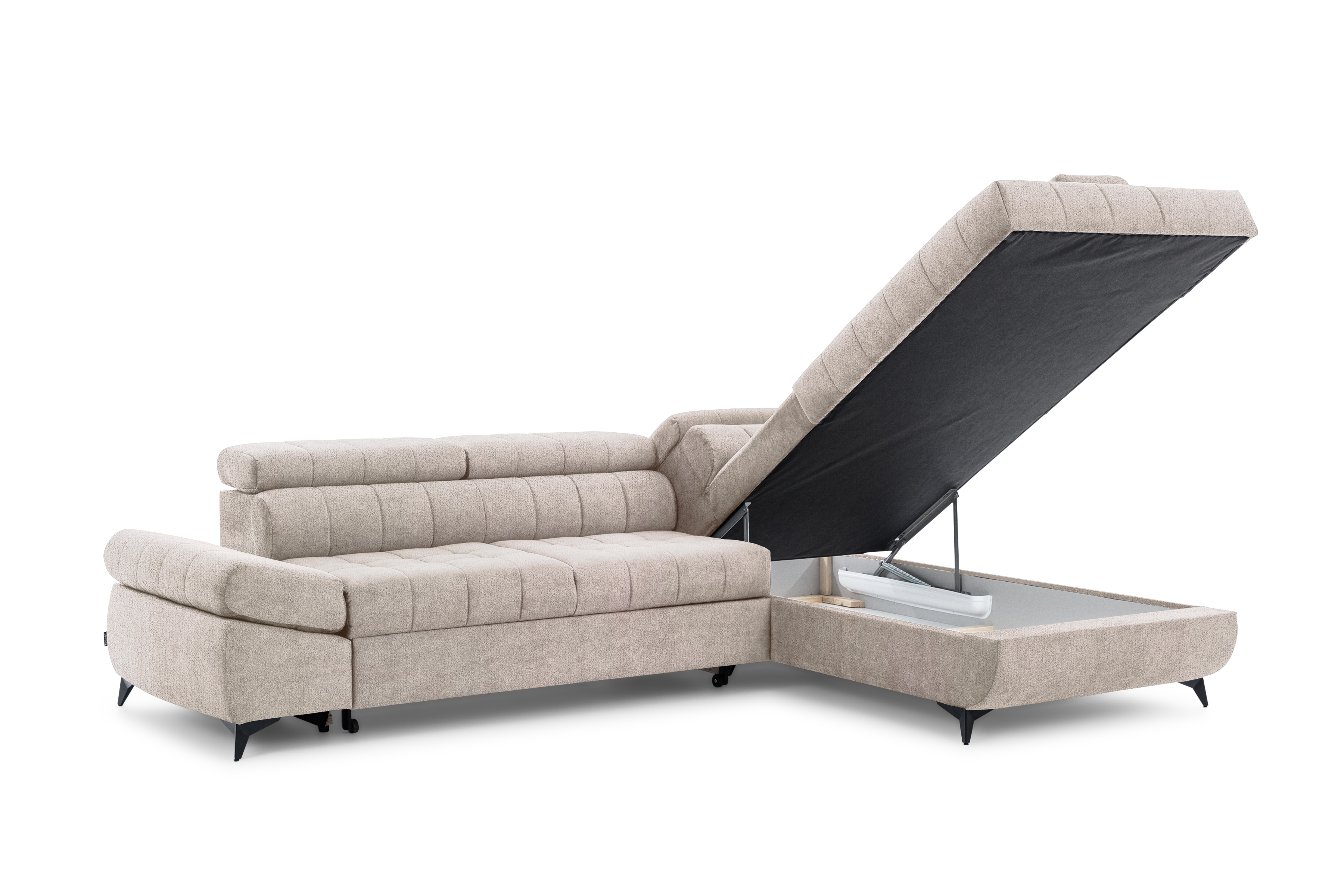 Rohová sedacia súprava Valoris L pravá s funkciou spania - béžový šenil Perfect Harmony 07 Rohová sedacia súprava pravá strana Valoris L s funkciou spania - béžový šenil Perfect Harmony 07