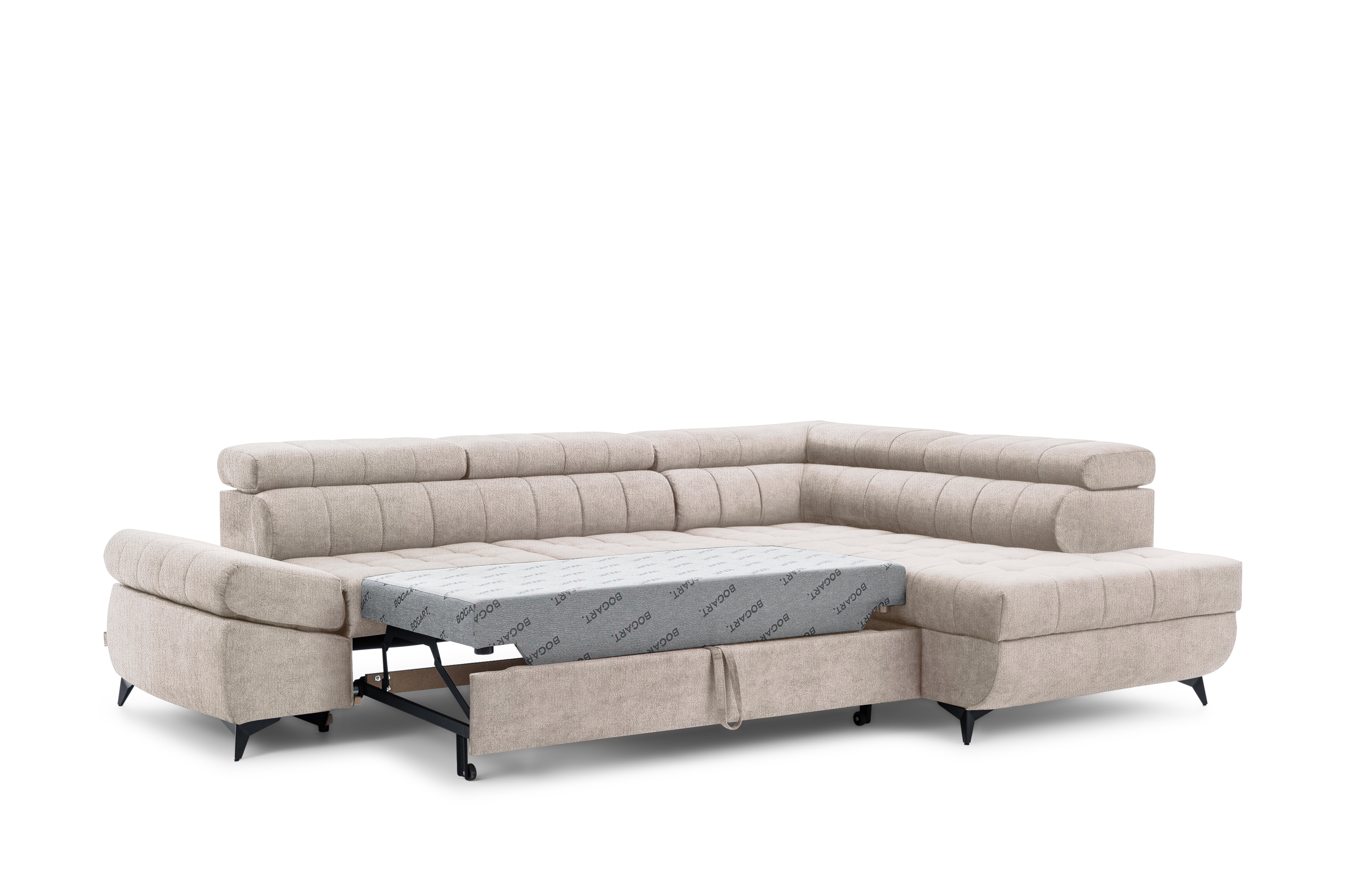 Rohová sedacia súprava Valoris L pravá s funkciou spania - béžový šenil Perfect Harmony 07 Rohová sedacia súprava pravá strana Valoris L s funkciou spania - béžový šenil Perfect Harmony 07