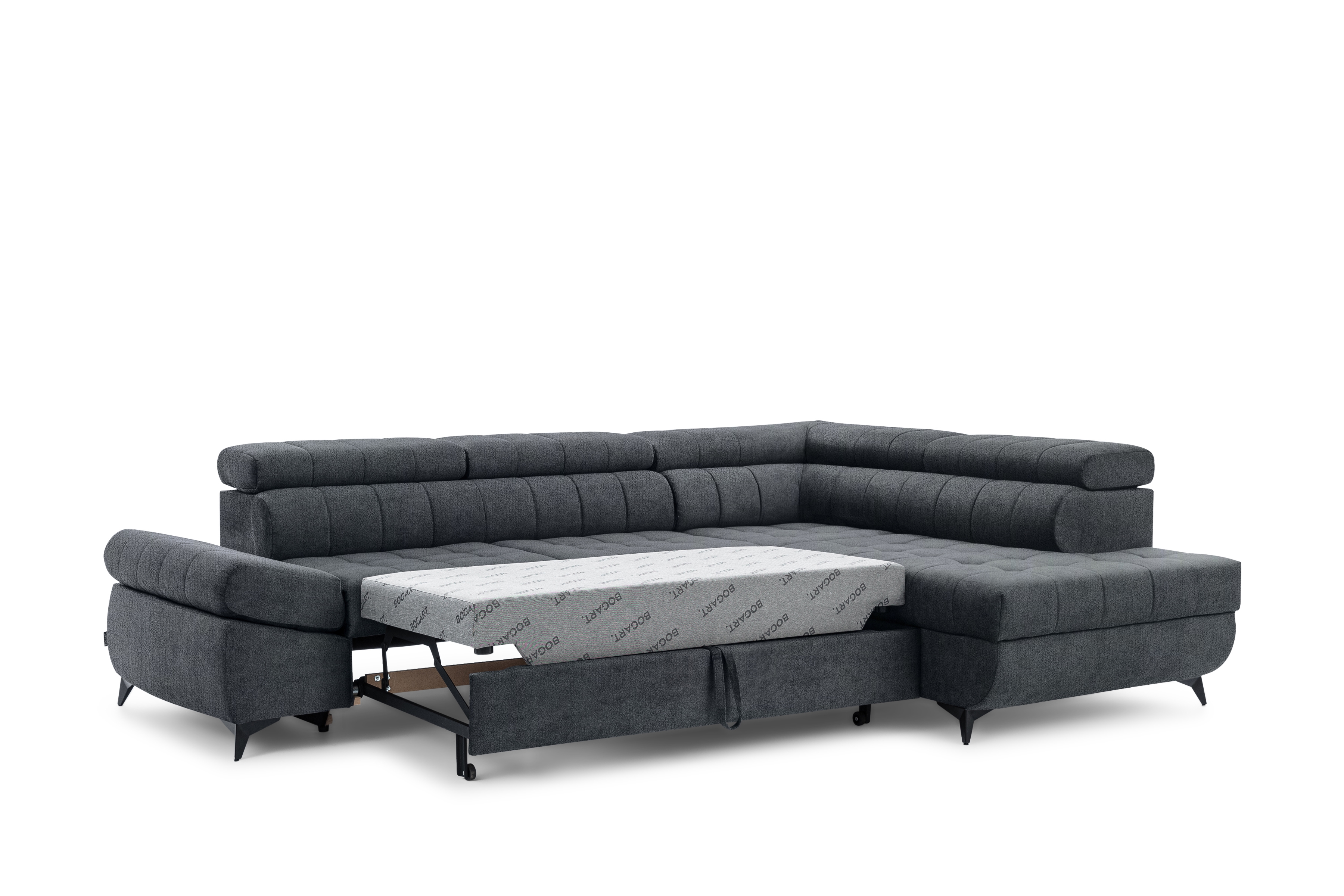 Rohová sedacia súprava Valoris L pravá s funkciou spania - grafitový šenil Perfect Harmony 90 Rohová sedacia súprava pravá strana Valoris L s funkciou spania - Grafitový šenil Perfect Harmony 90