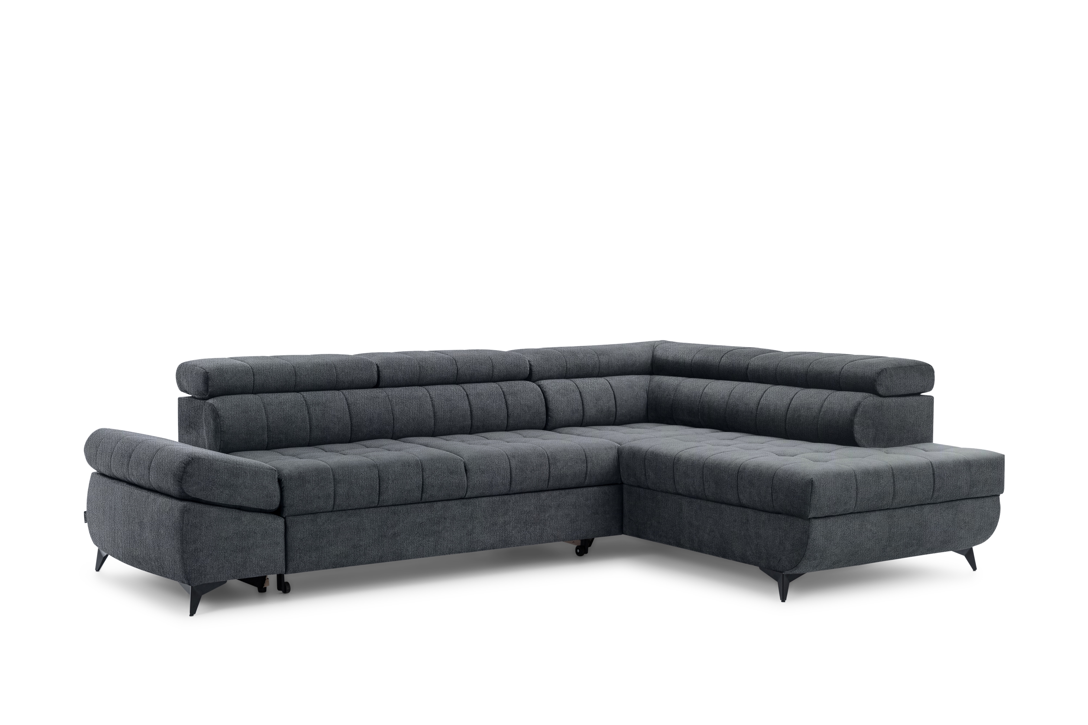 Rohová sedacia súprava Valoris L pravá s funkciou spania - grafitový šenil Perfect Harmony 90 Rohová sedacia súprava pravá strana Valoris L s funkciou spania - Grafitový šenil Perfect Harmony 90