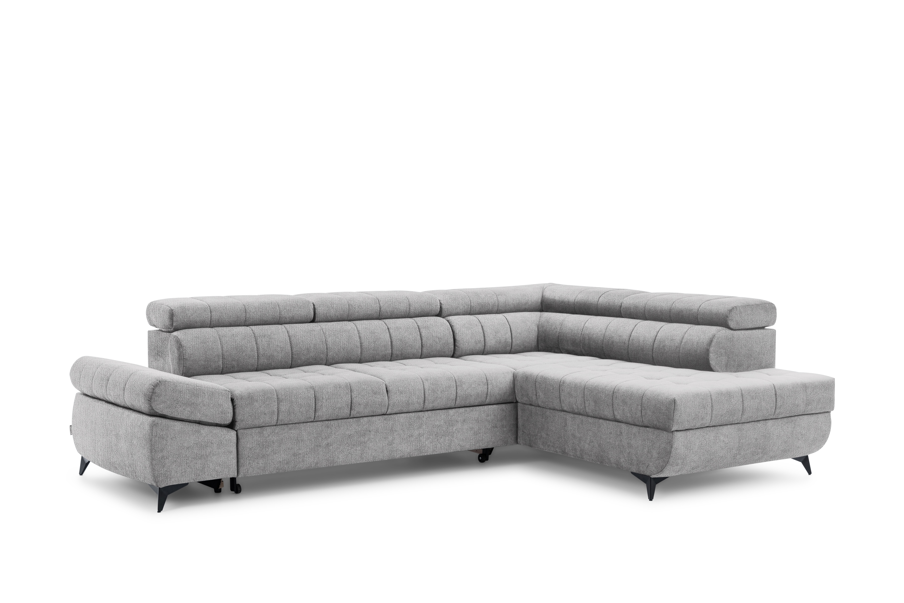 Rohová sedacia súprava Valoris L pravá s funkciou spania - sivý šenil Perfect Harmony 80 Rohová sedacia súprava pravá strana Valoris L s funkciou spania - šedý šenil Perfect Harmony 80