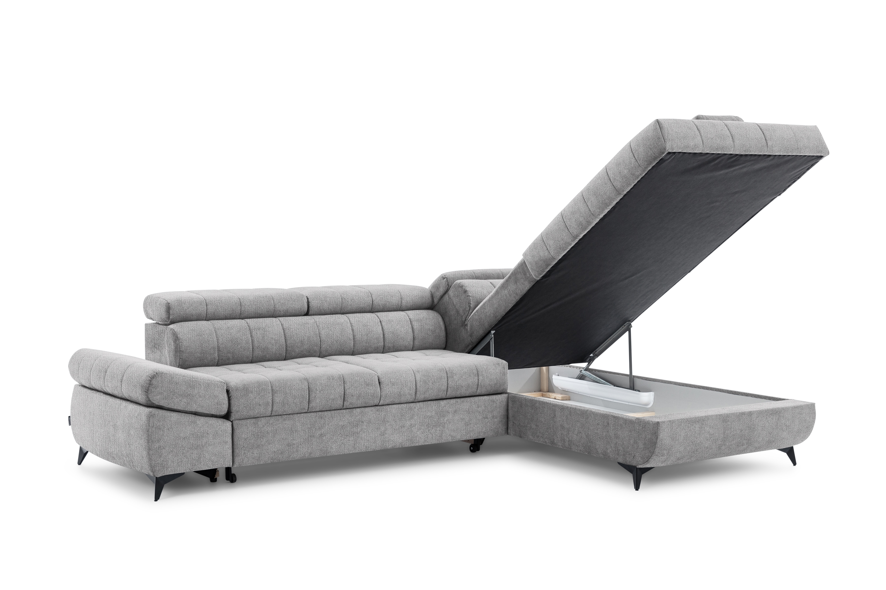 Rohová sedacia súprava Valoris L pravá s funkciou spania - sivý šenil Perfect Harmony 80 Rohová sedacia súprava pravá strana Valoris L s funkciou spania - šedý šenil Perfect Harmony 80