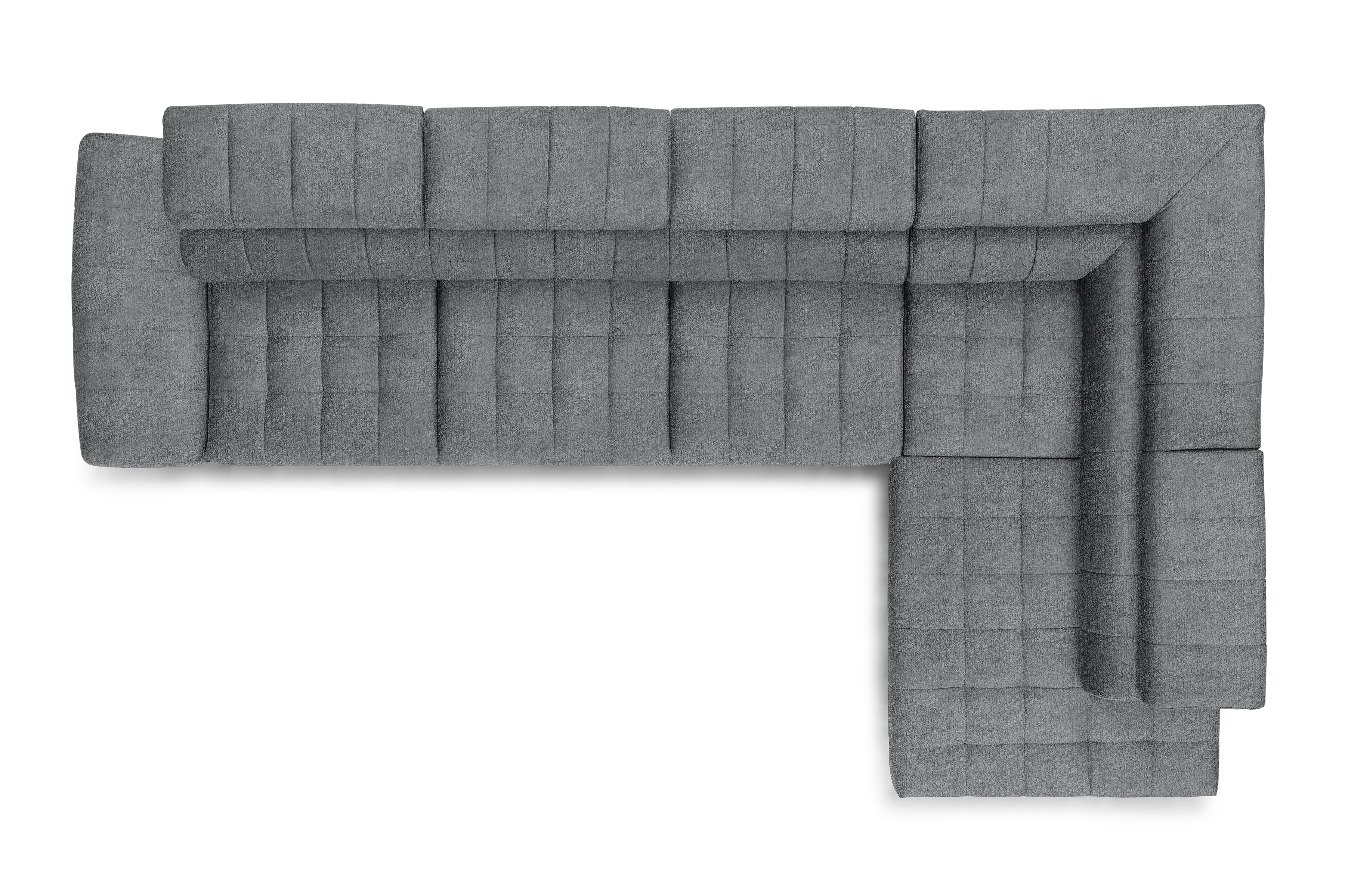 Rozkládací rohová sedací souprava Valoris Maxi pravá - šedá šenil Perfect Harmony 85 Rohová sedací souprava pravá Valoris Maxi rozkládací - šedá šenil Perfect Harmony 85