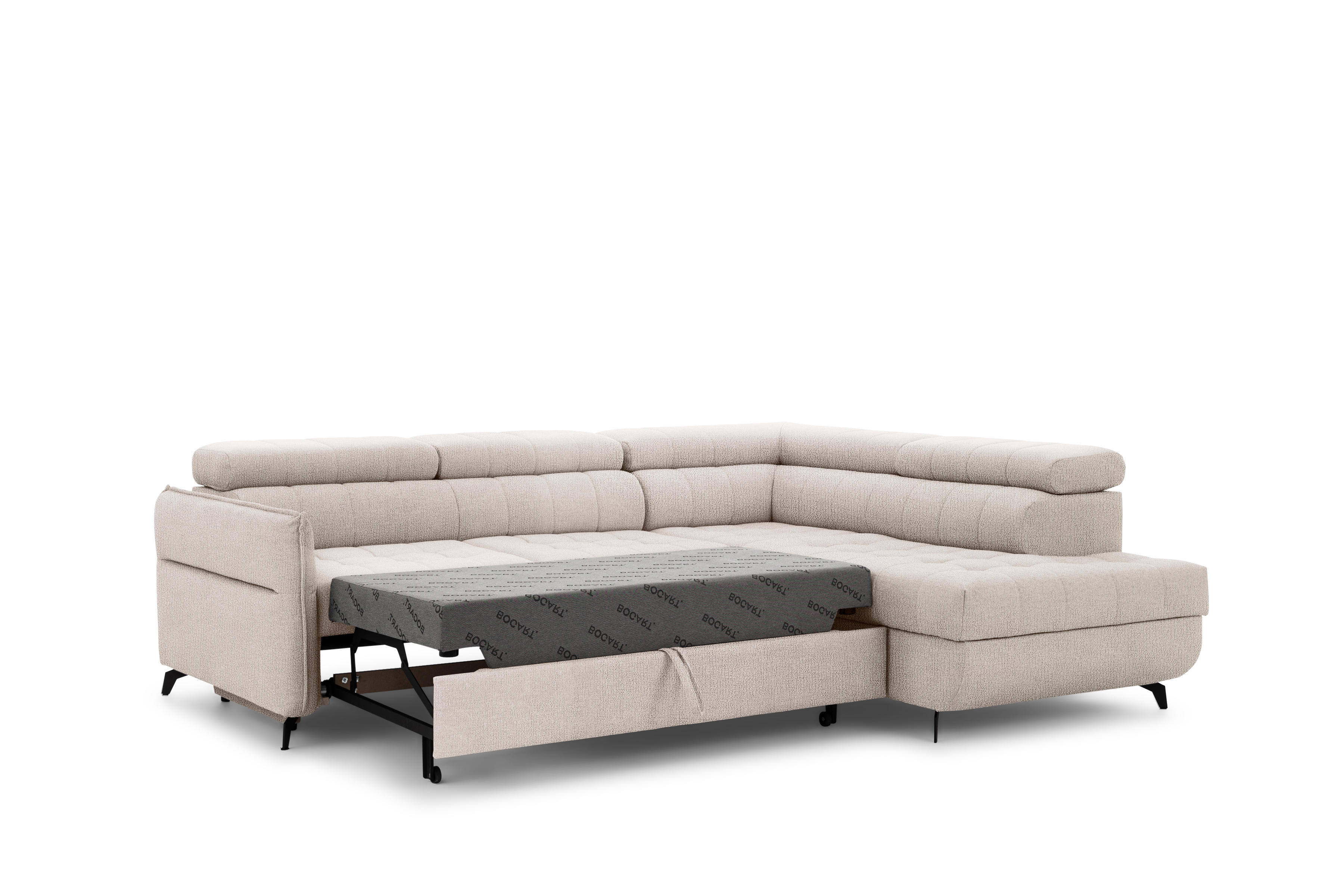 Rohová sedacia súprava Elarias L pravá s funkciou spania - béžový šenil Perfect Harmony 07 Rohová sedacia súprava pravá strana s funkciou spania Elarias L - béžový šenil Perfect Harmony 07