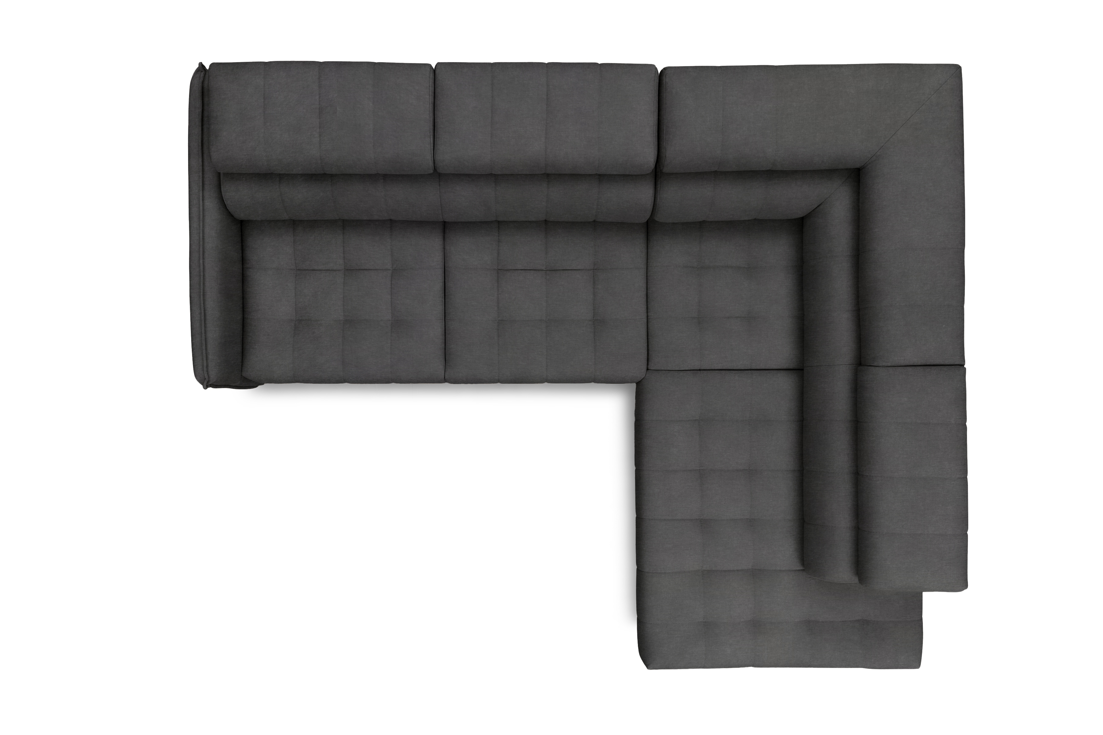 Rohová sedacia súprava Elarias L pravá s funkciou spania - grafitový hydrofóbny zamat Zetta 305 Rohová sedacia súprava pravá strana s funkciou spania Elarias L - Grafitový zamat hydrofobowy Zetta 305